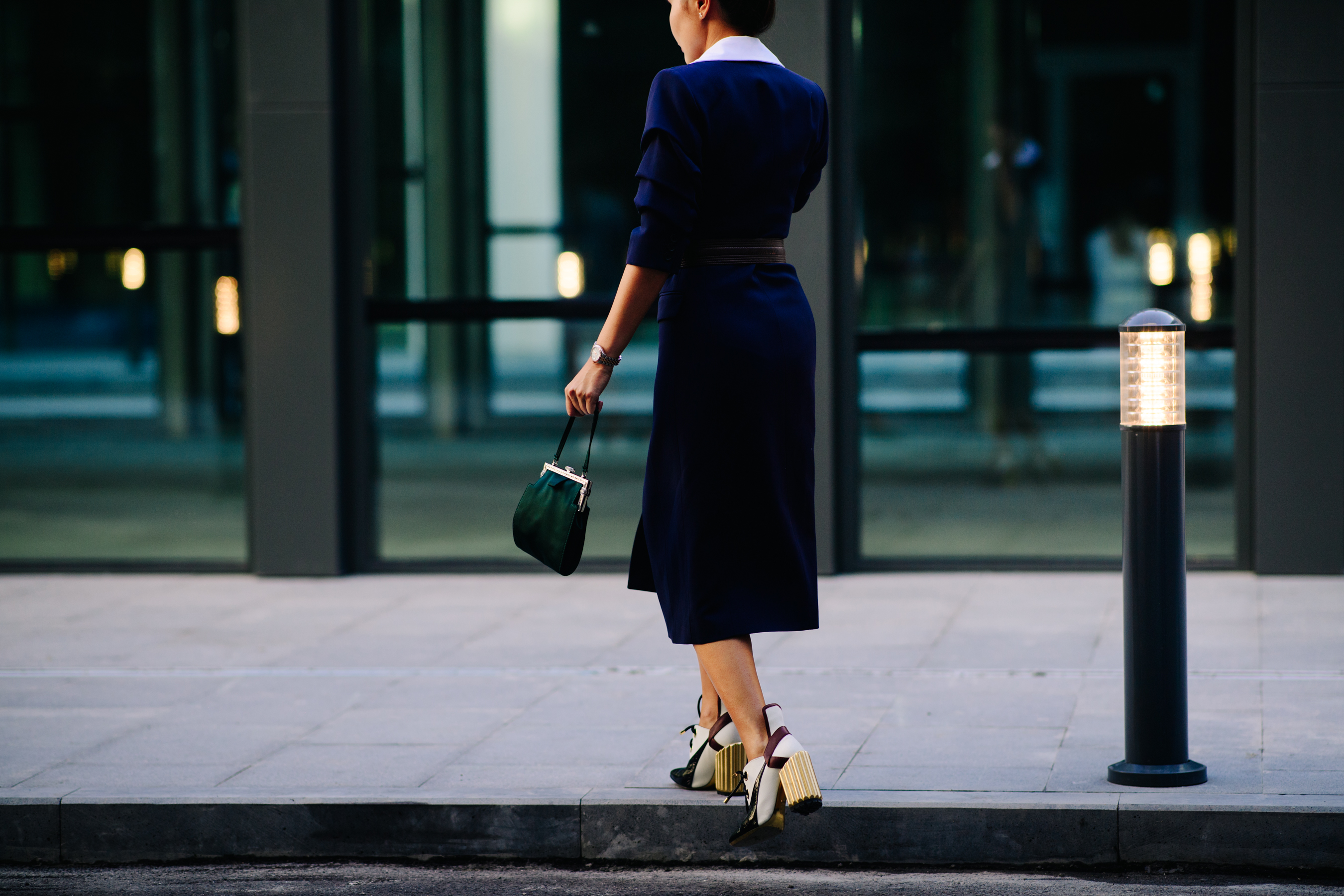 Fashion week founder wearing Dior