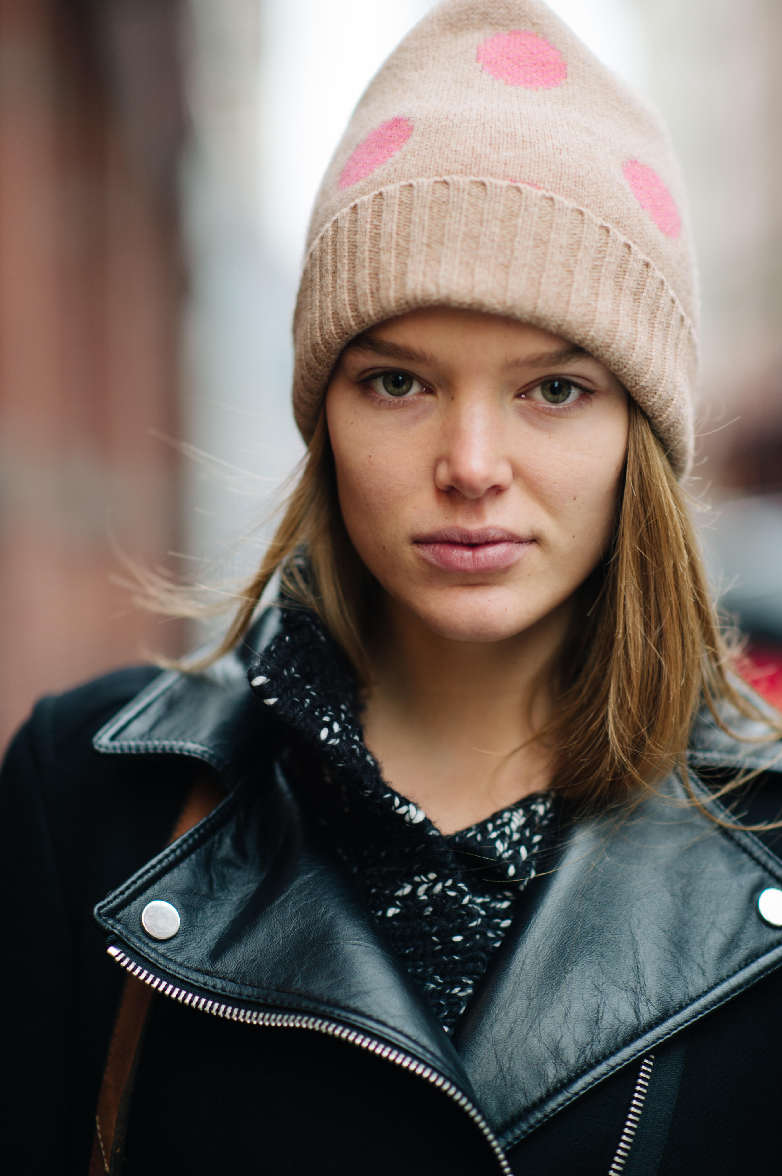Portrait of a model wearing beanie