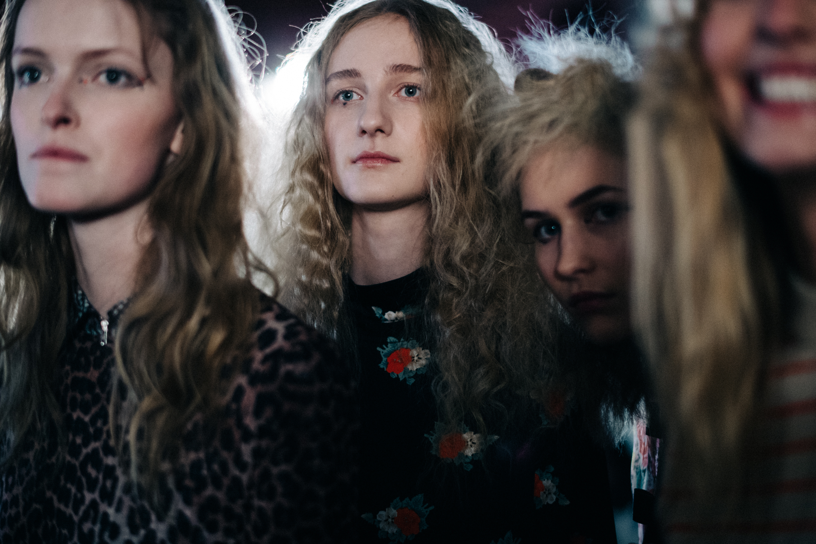 Group of models before a show