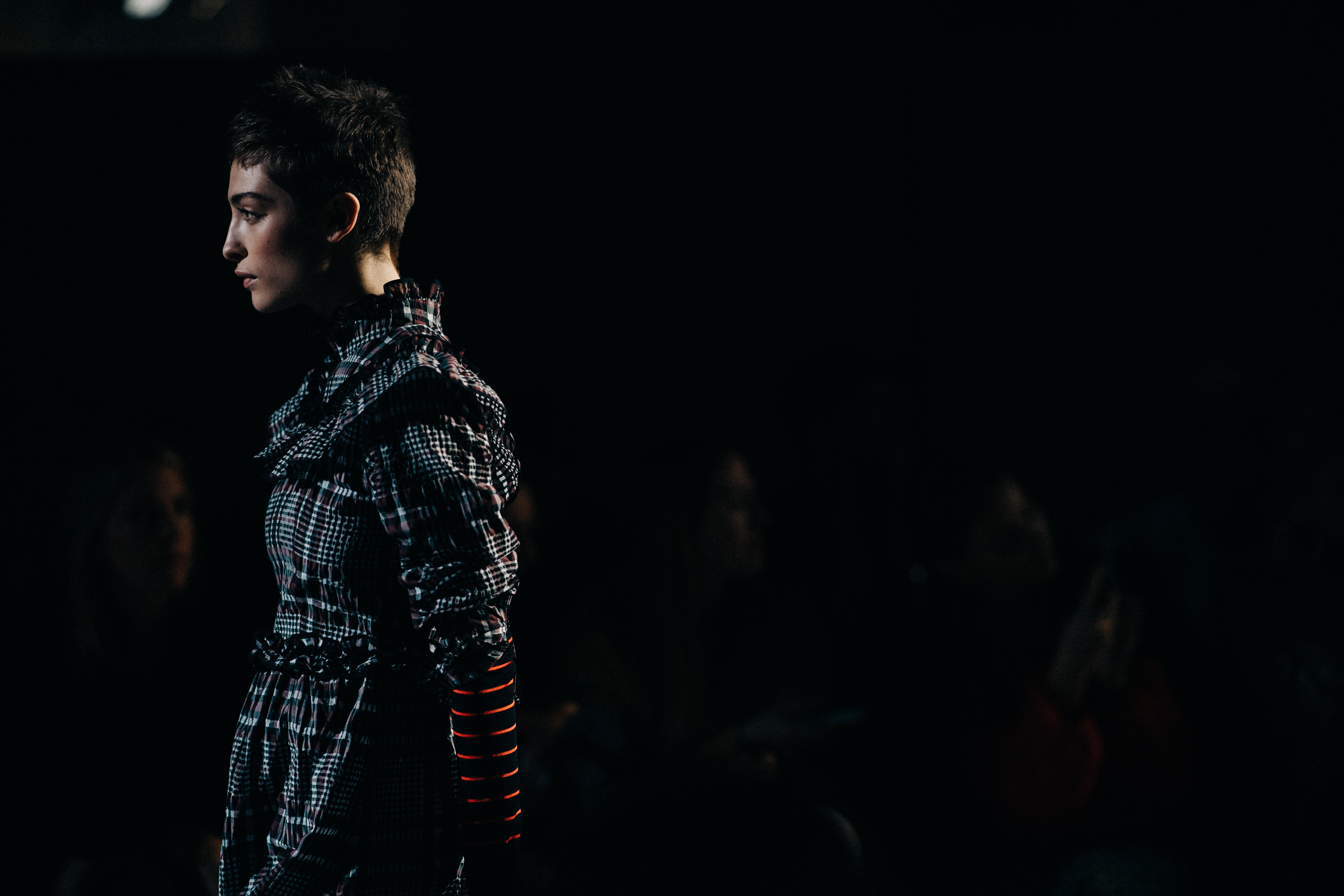 Model Lera Abova on the runway