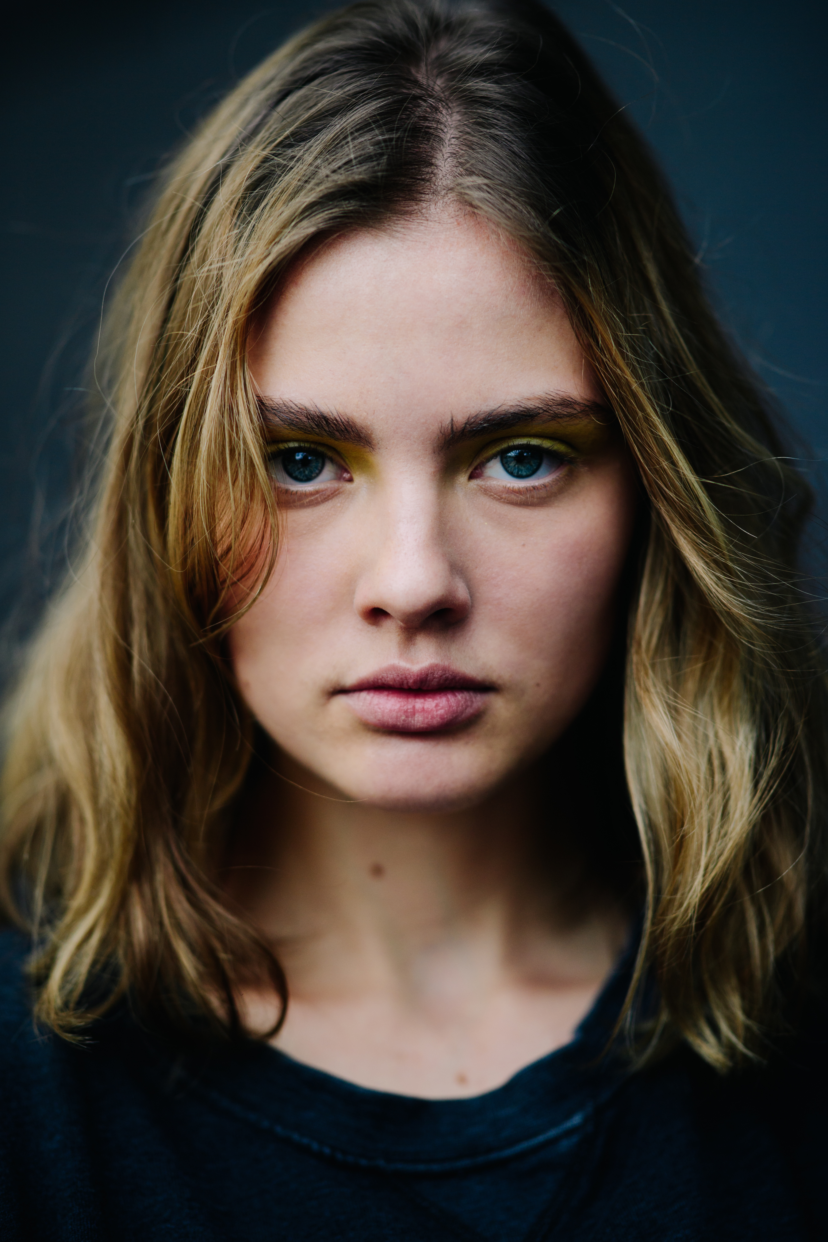 Portrait of a model with long hair