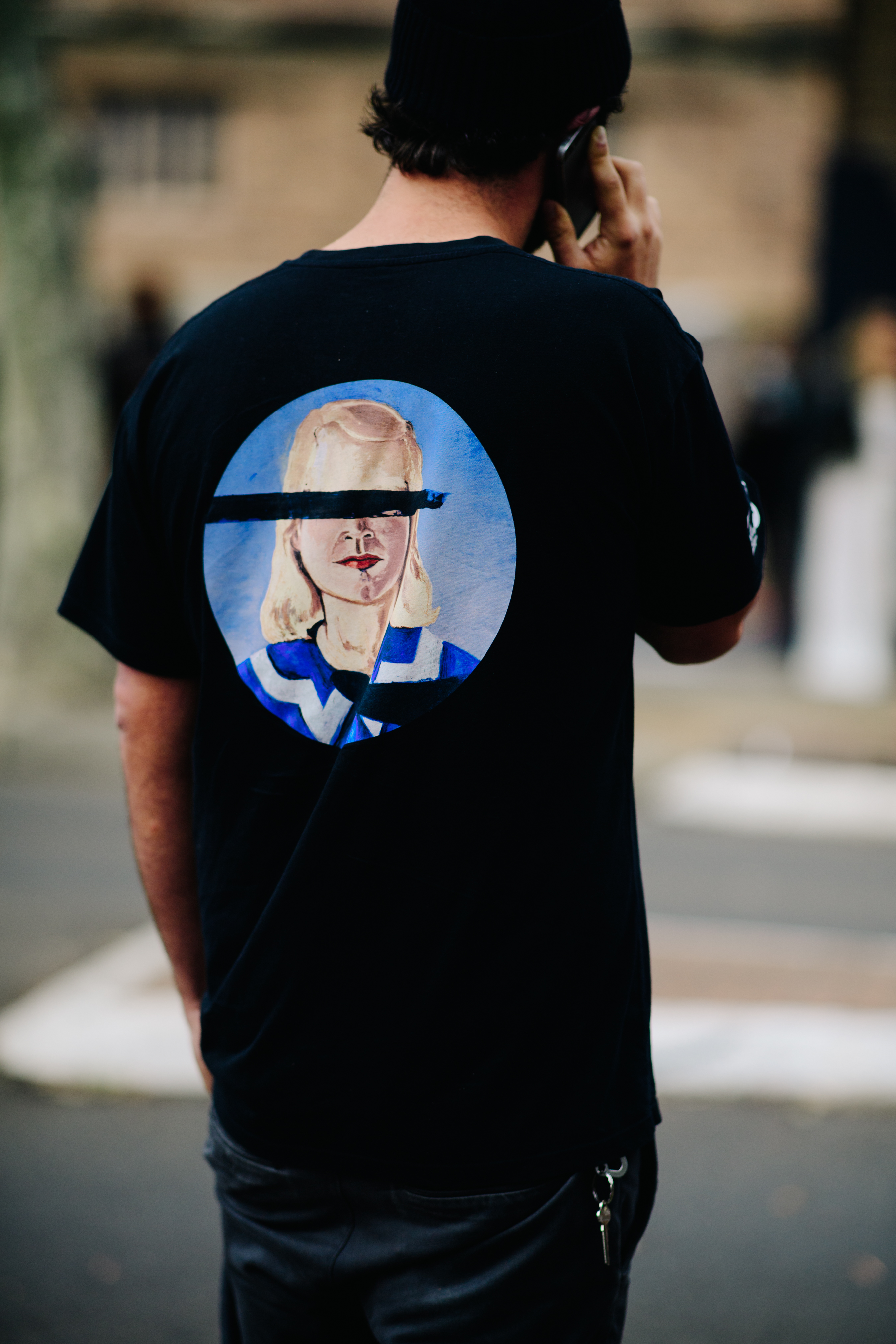 Man wearing t-shirt with graphic