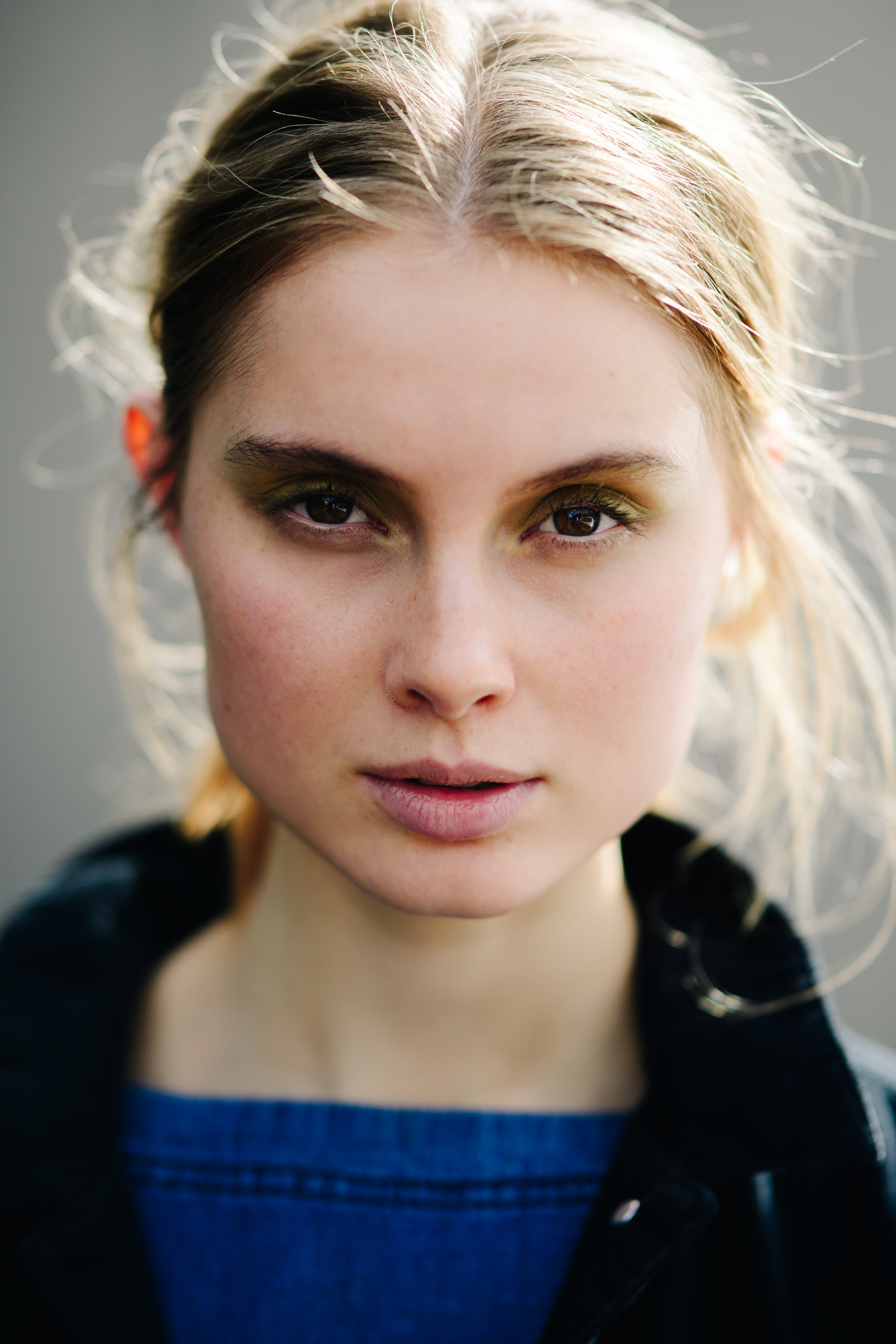 Portrait of a model after a show