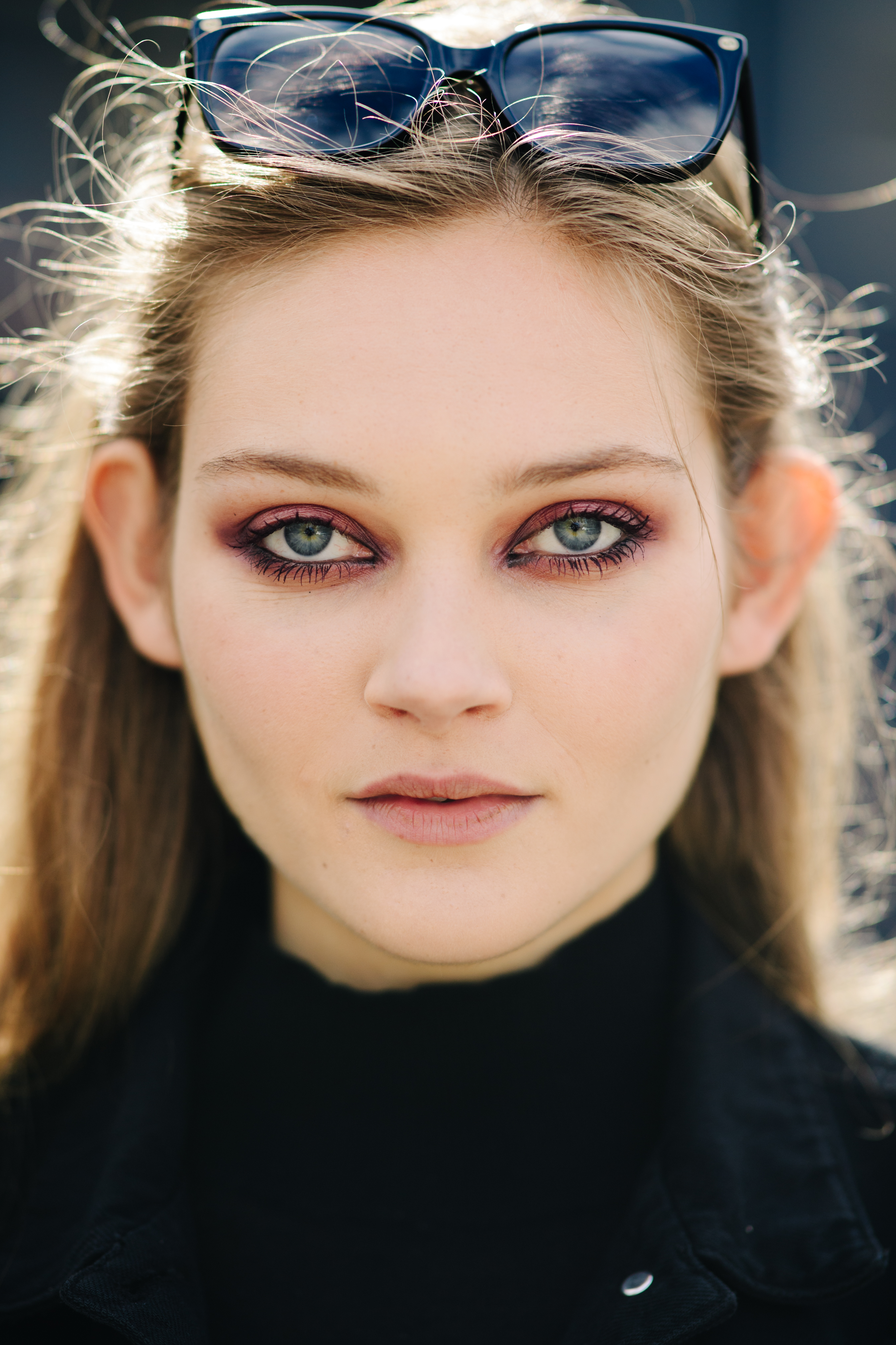 Portrait of a model after a show