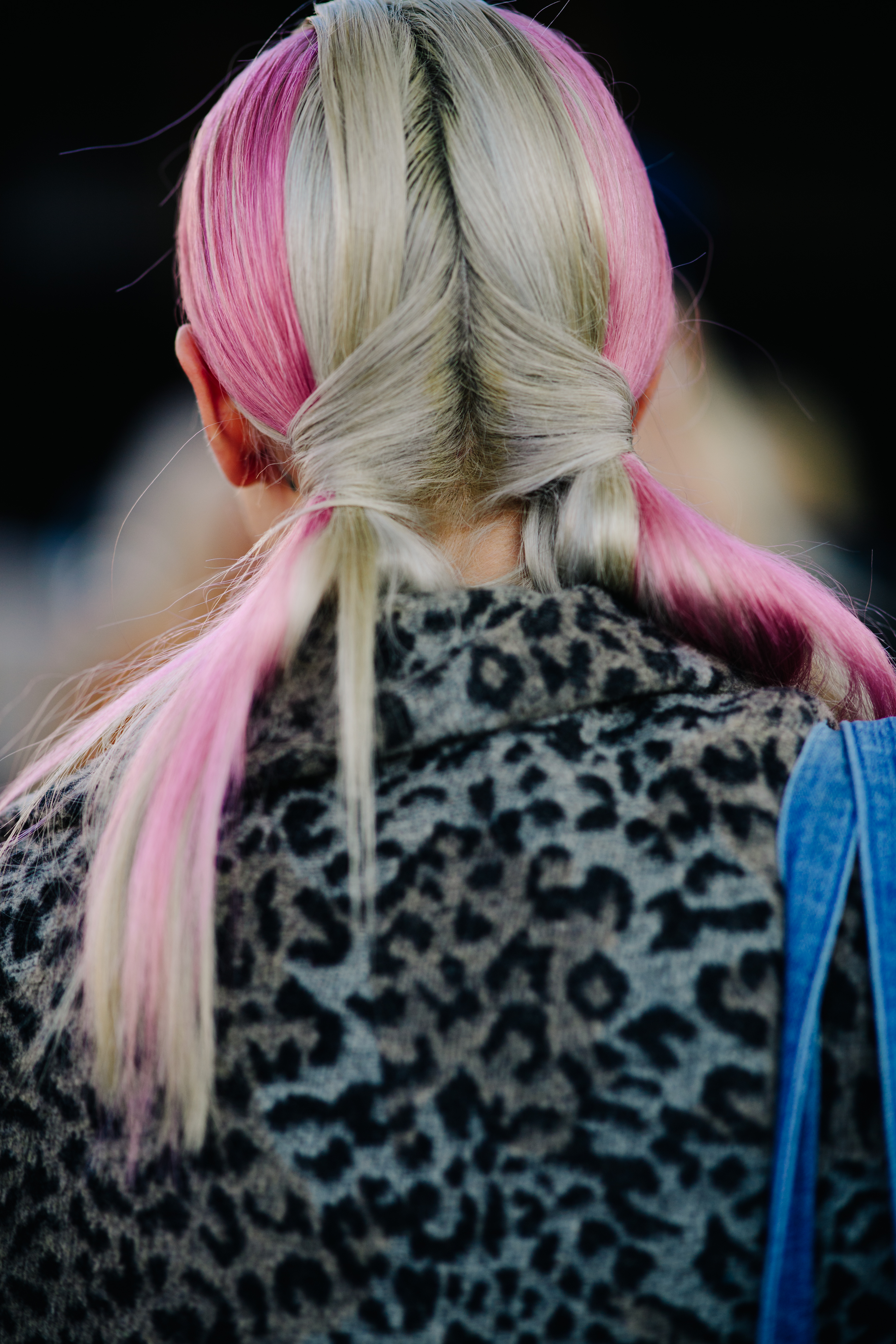 Model with pink hair