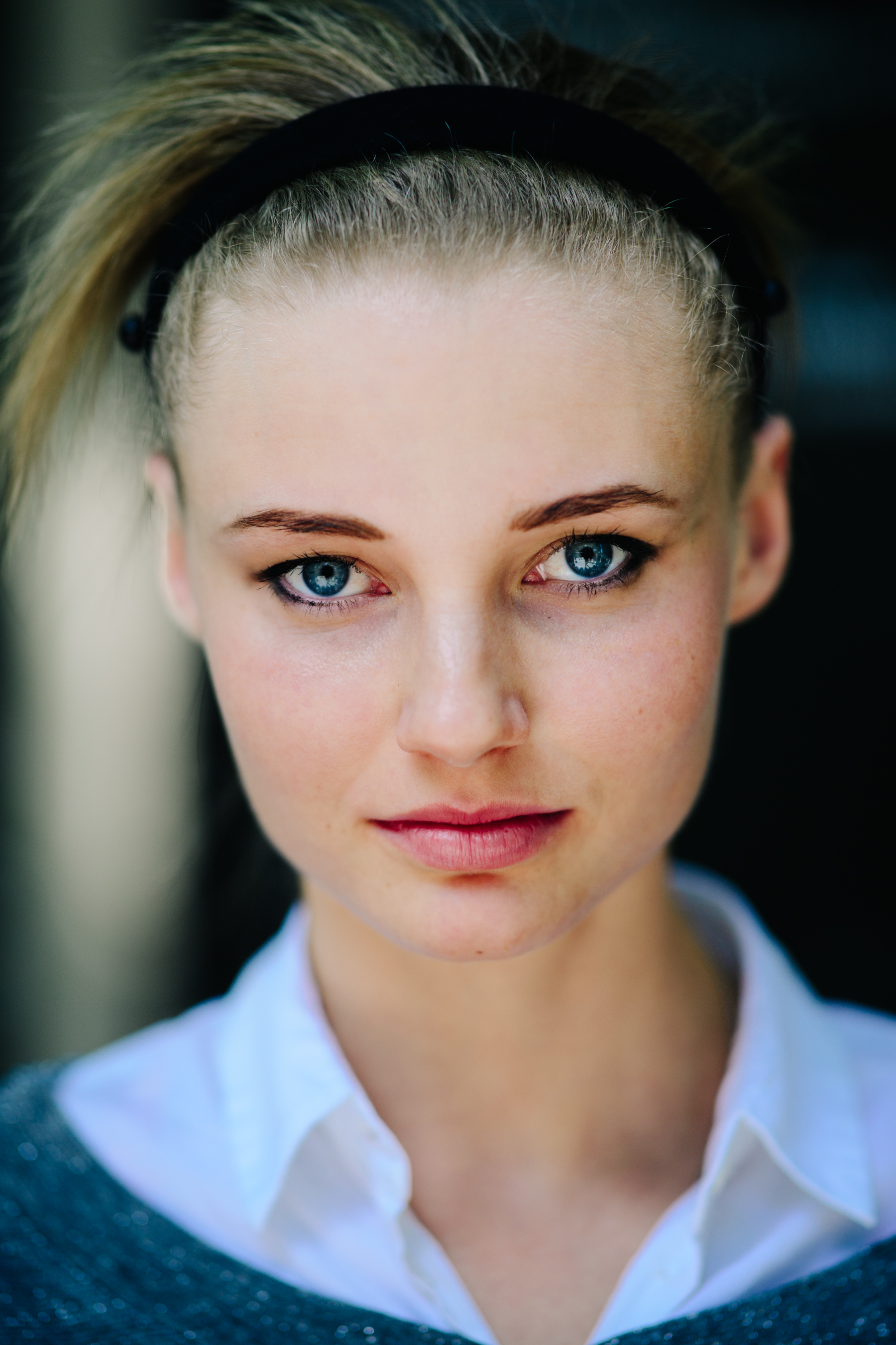 Portrait of a girl wearing a headband