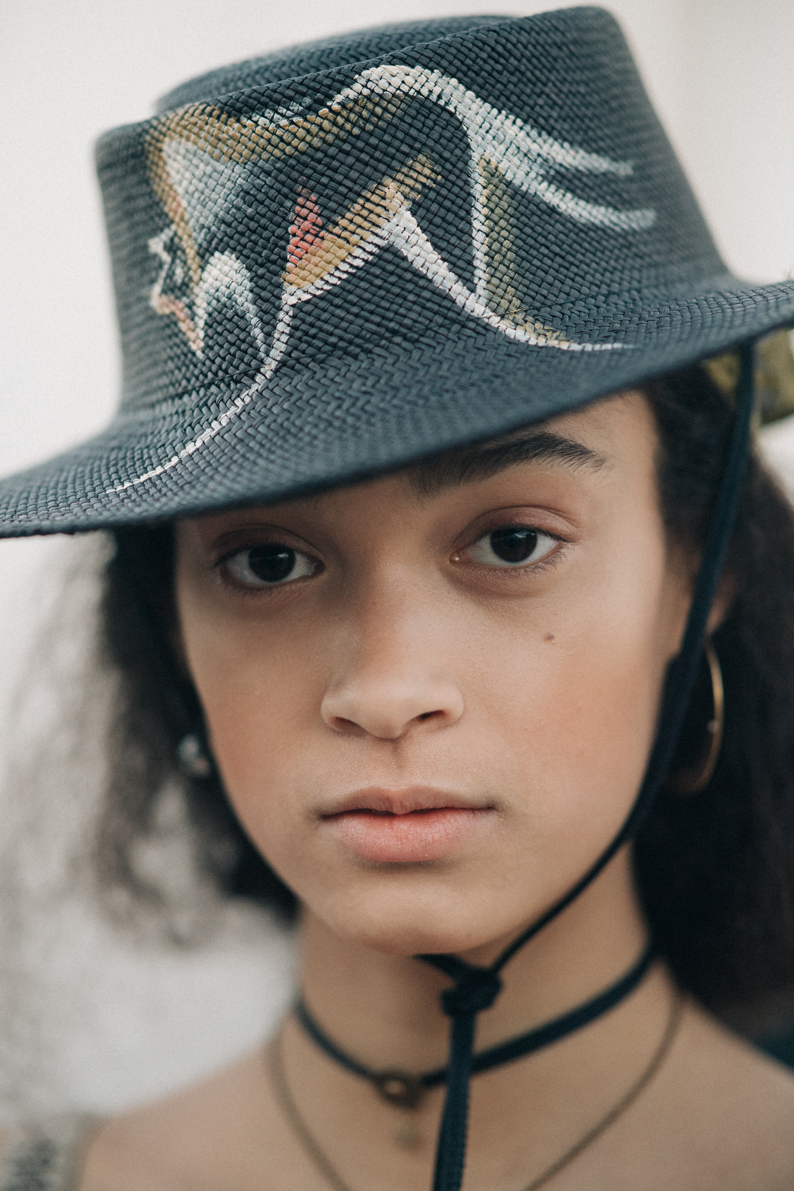 Portrait of a girl with golden earring