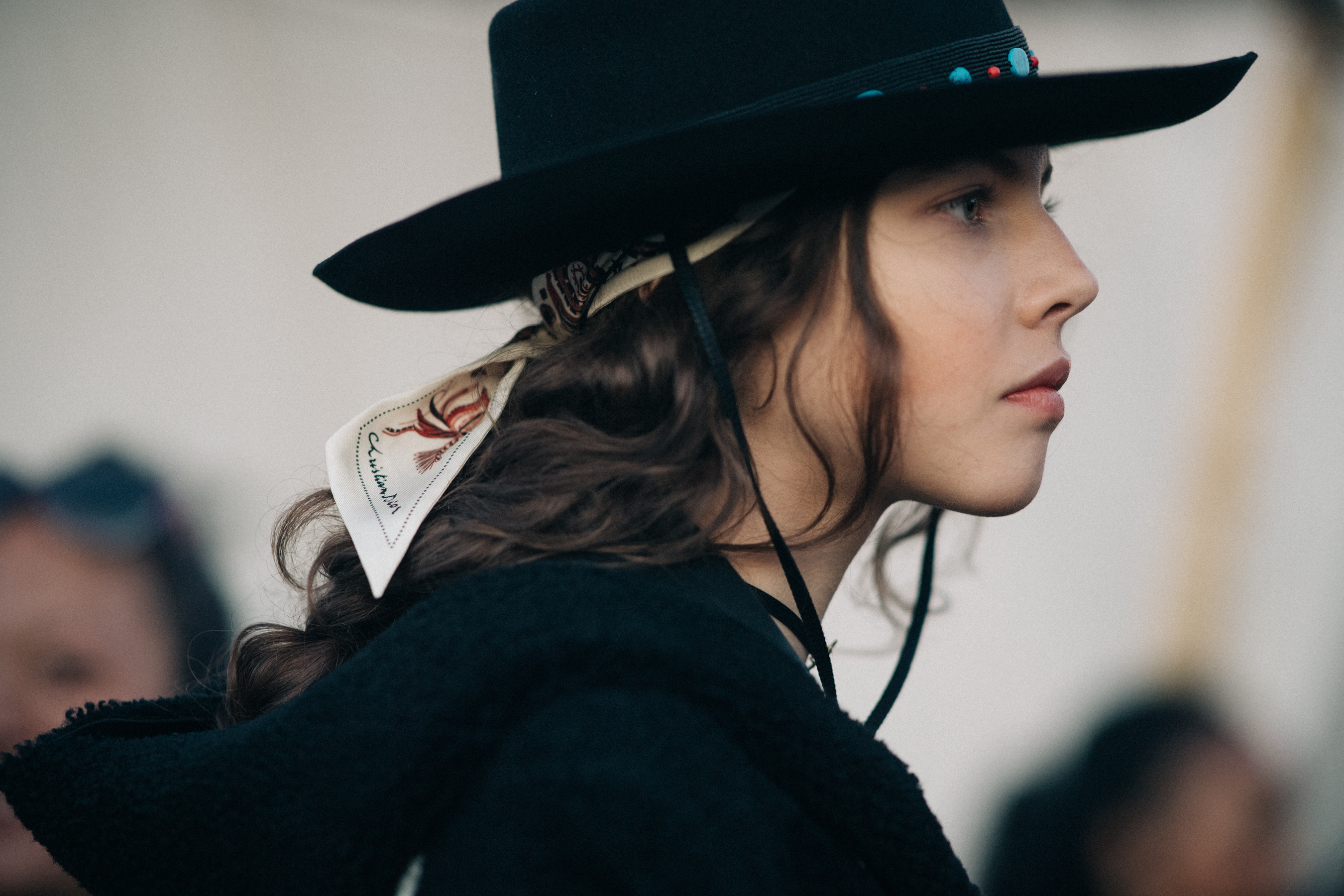 Profile of a young female model