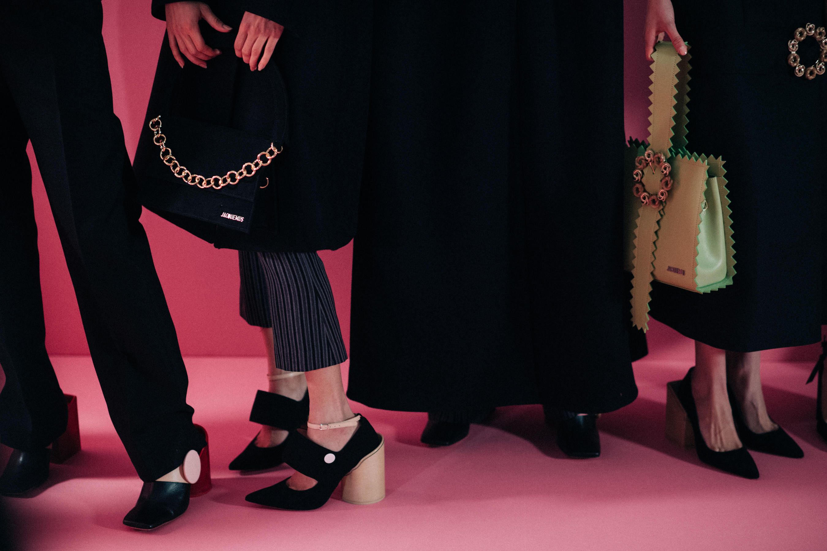 Models wearing Jacquemus shoes