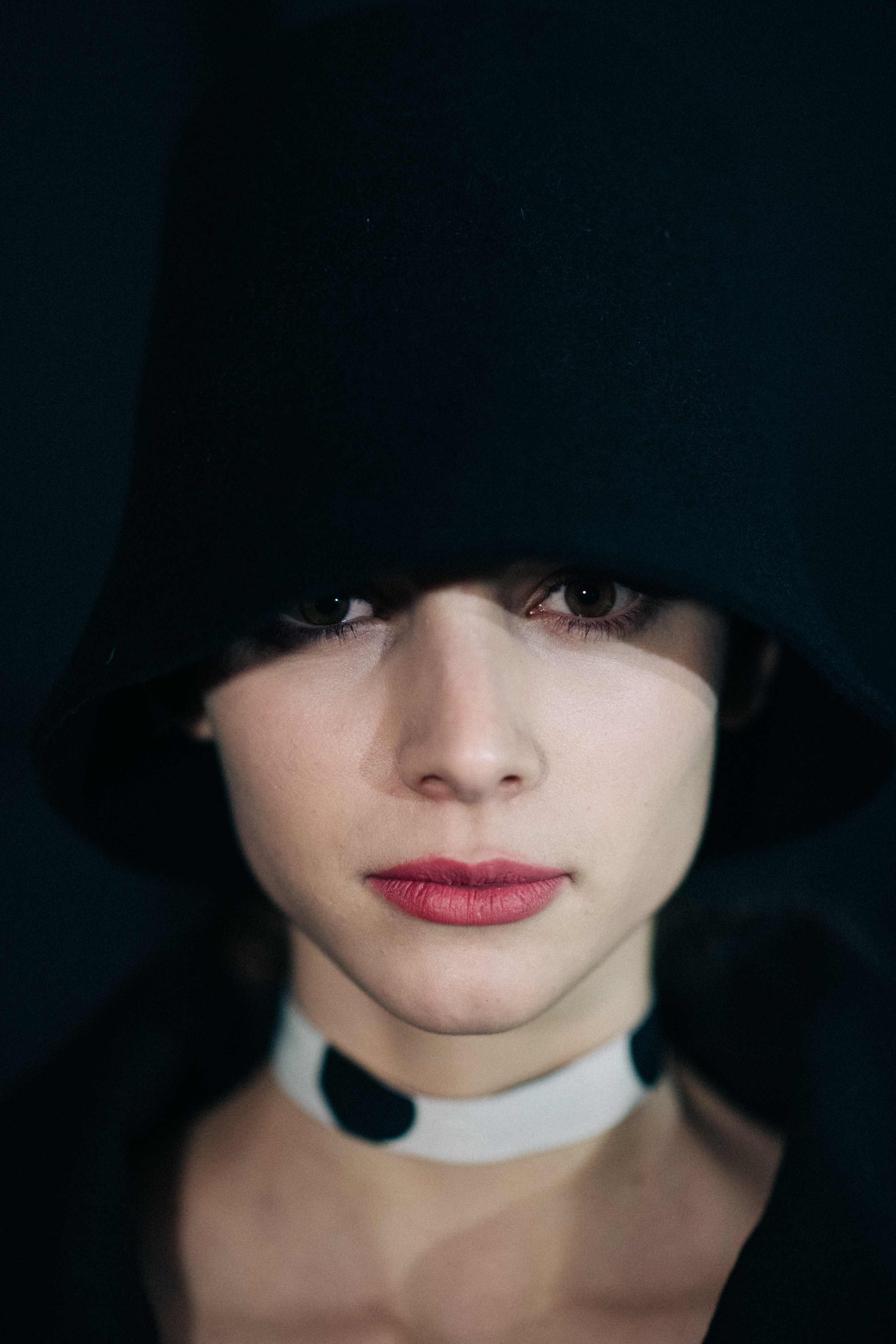 Portrait of a girl wearing a choker
