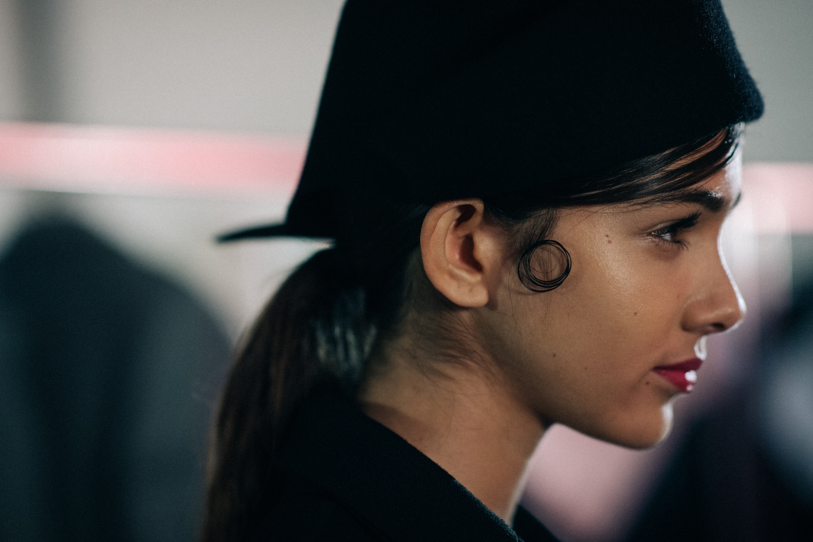 Girl with a vintage hairstyling
