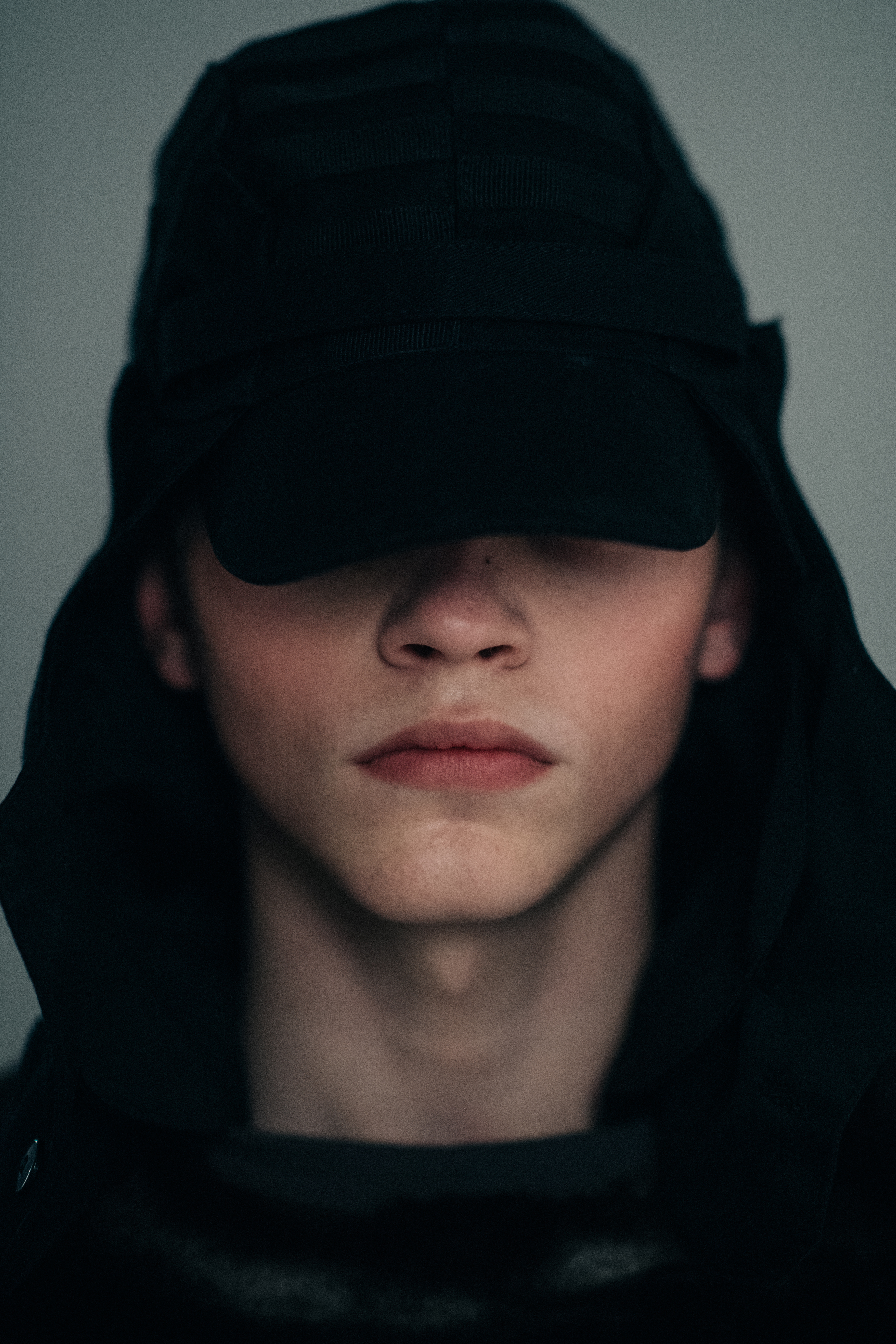 Portrait of a male model before a show