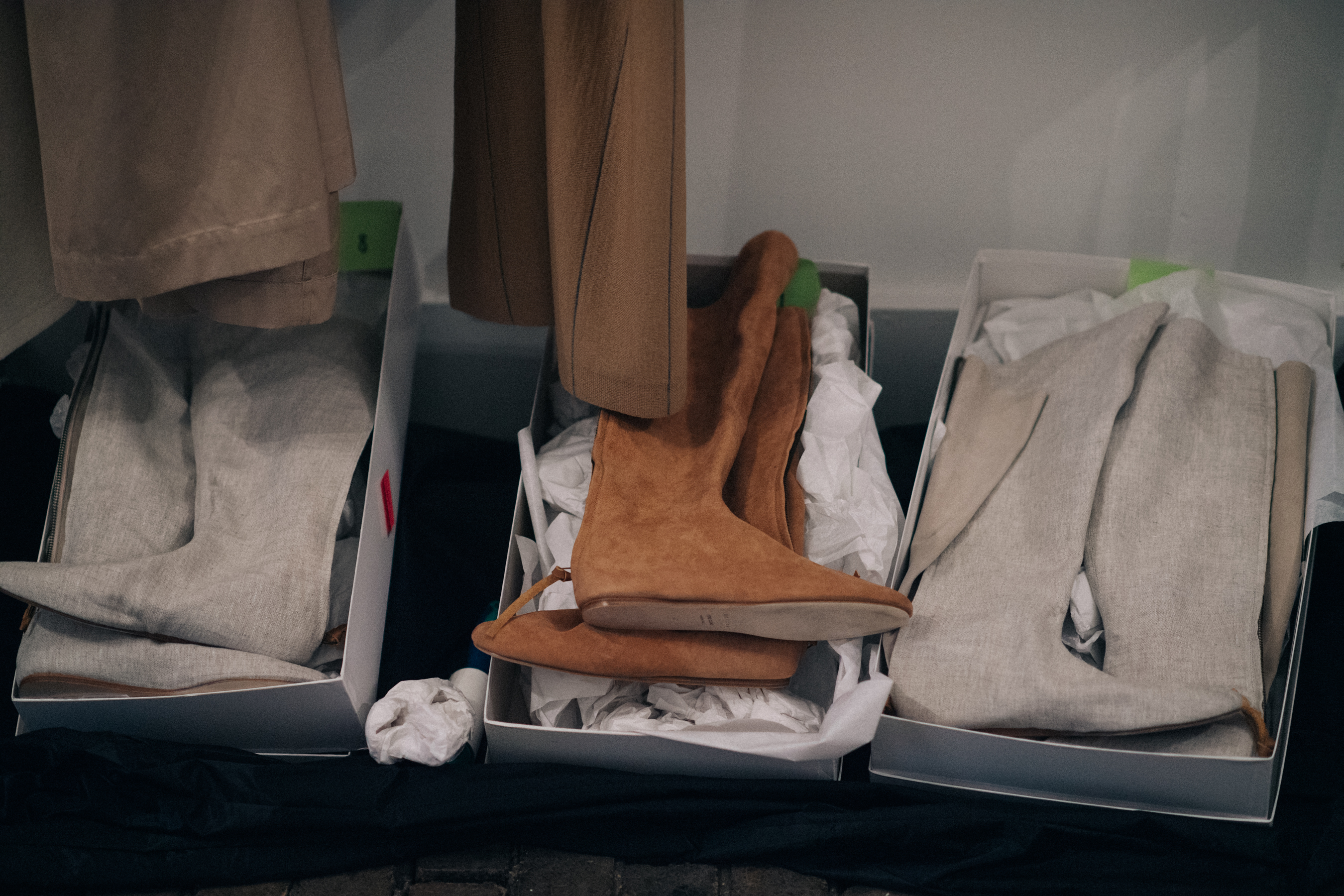 Nehera flat shoes seen backstage
