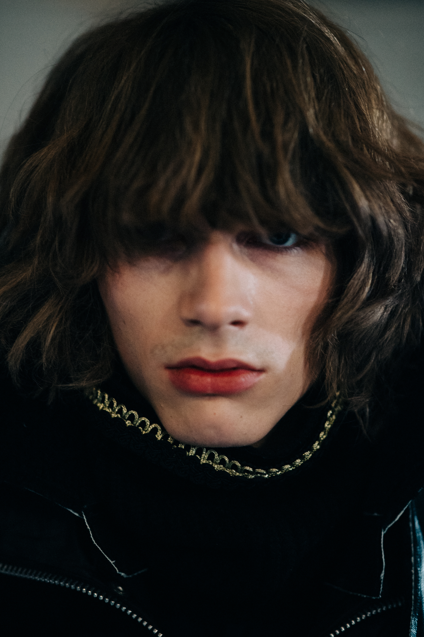 Portait of a model with long hair