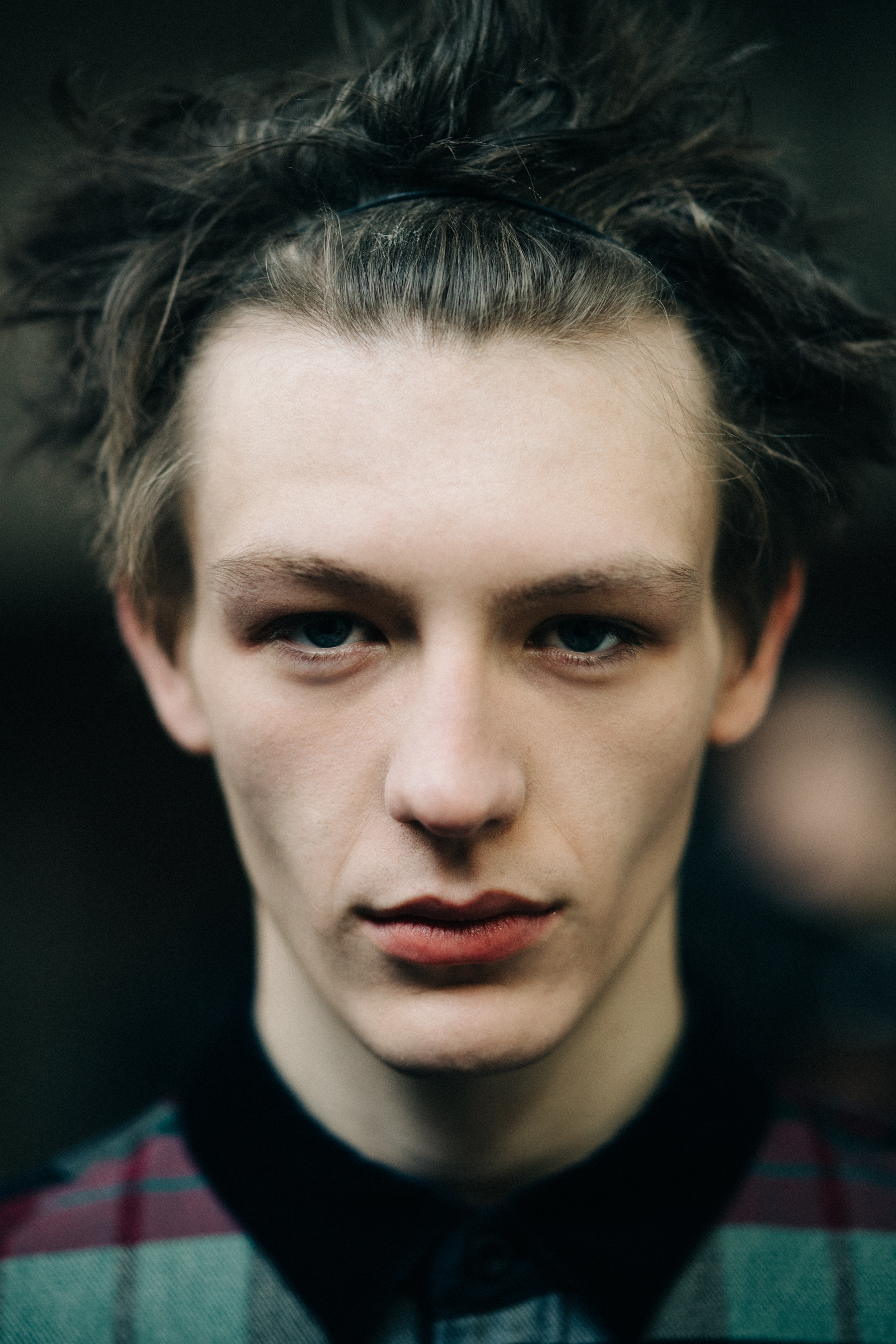 Portrait of a male Sacai model