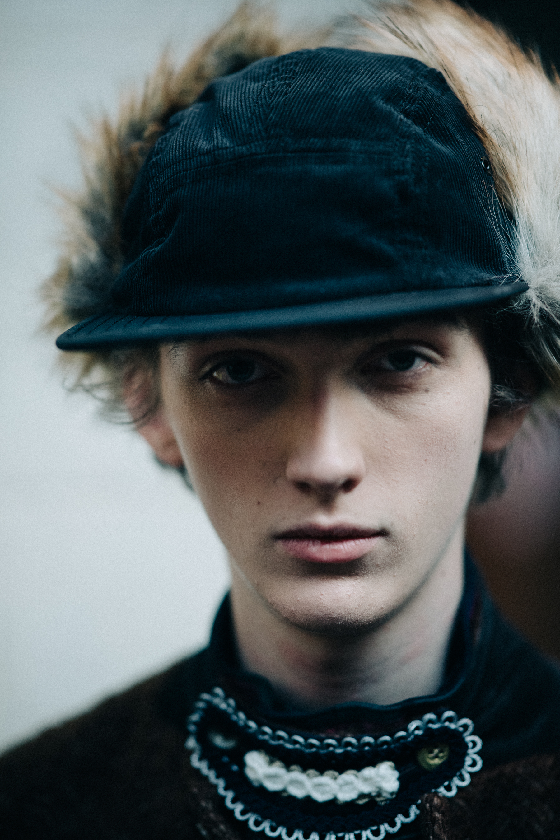 Portrait of a male Sacai model