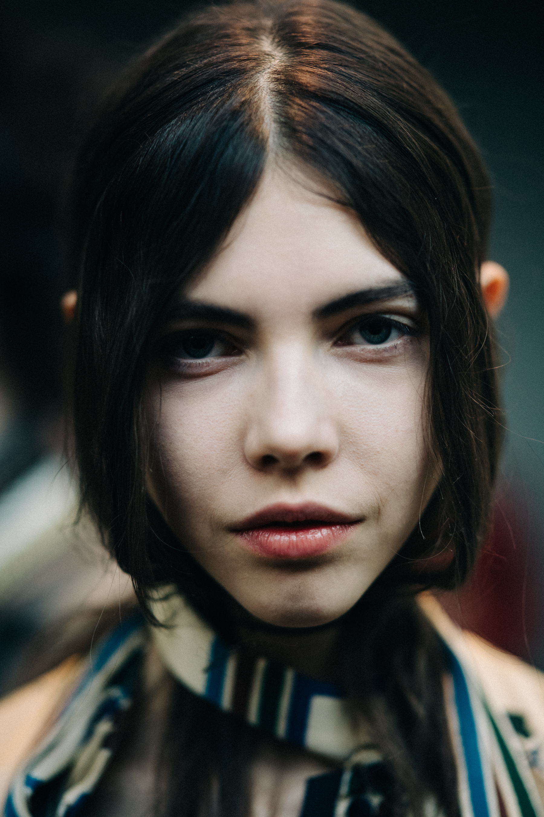 Portrait of a female Sacai model