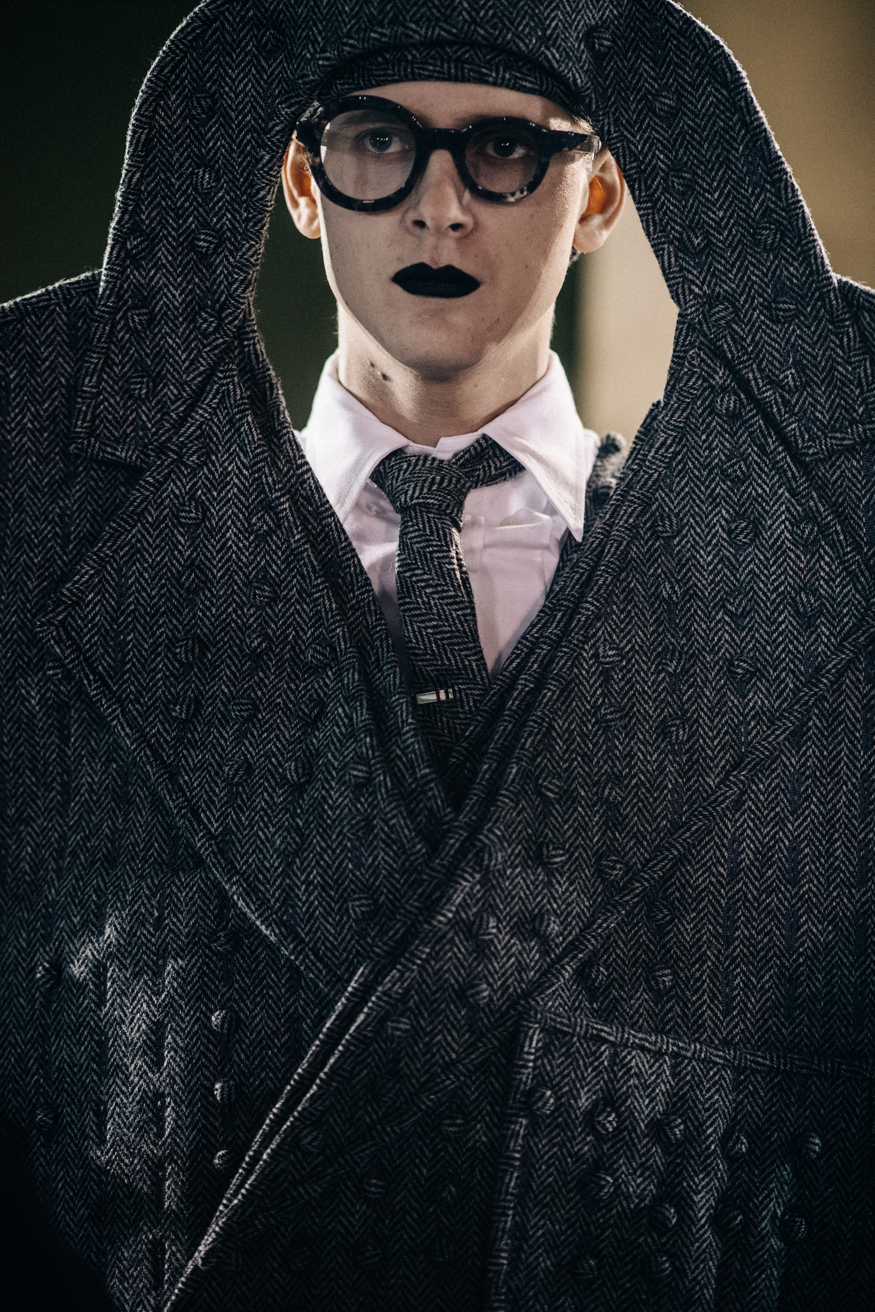 Louis de Castro at Thom Browne backstage