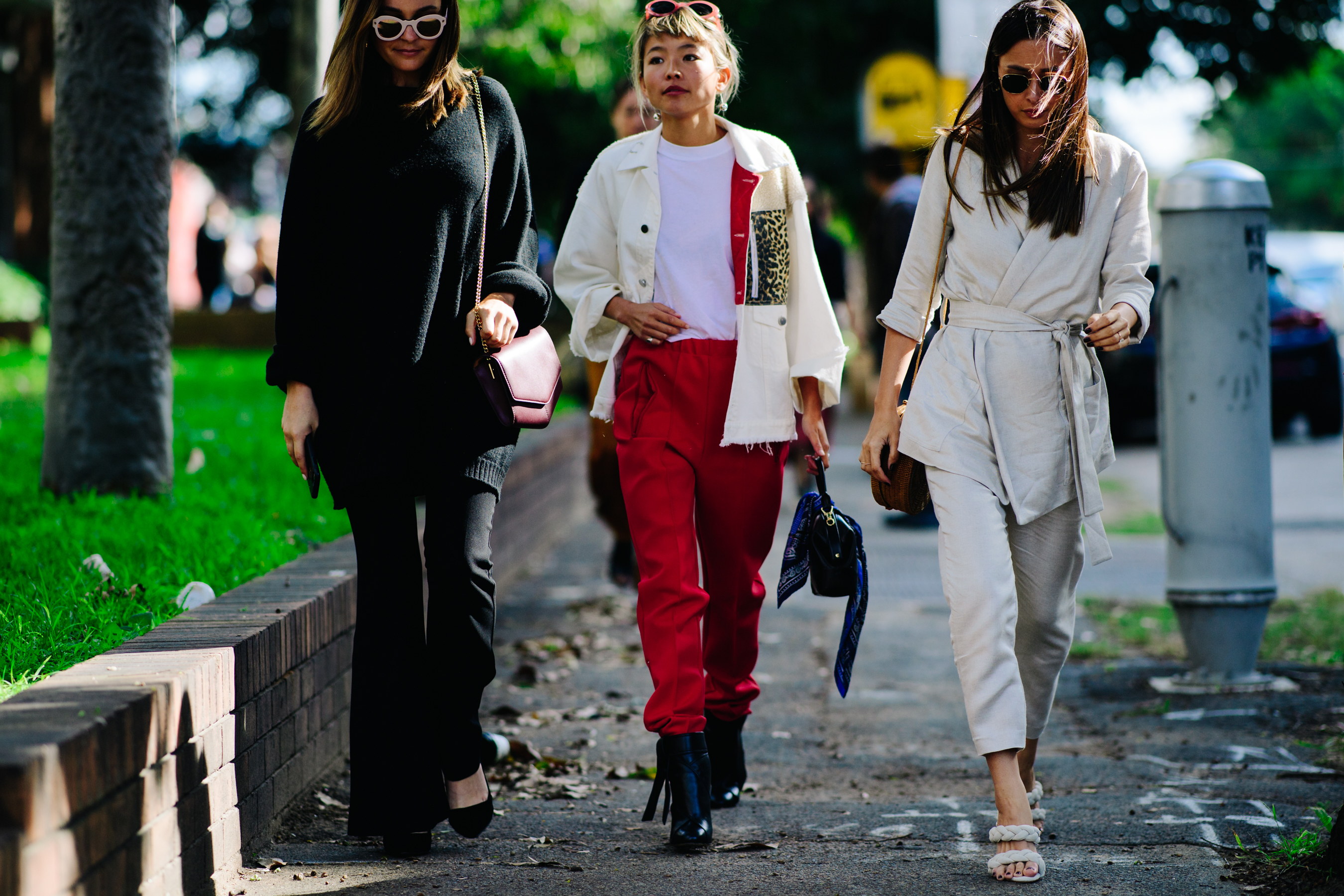 Girls walking on the street