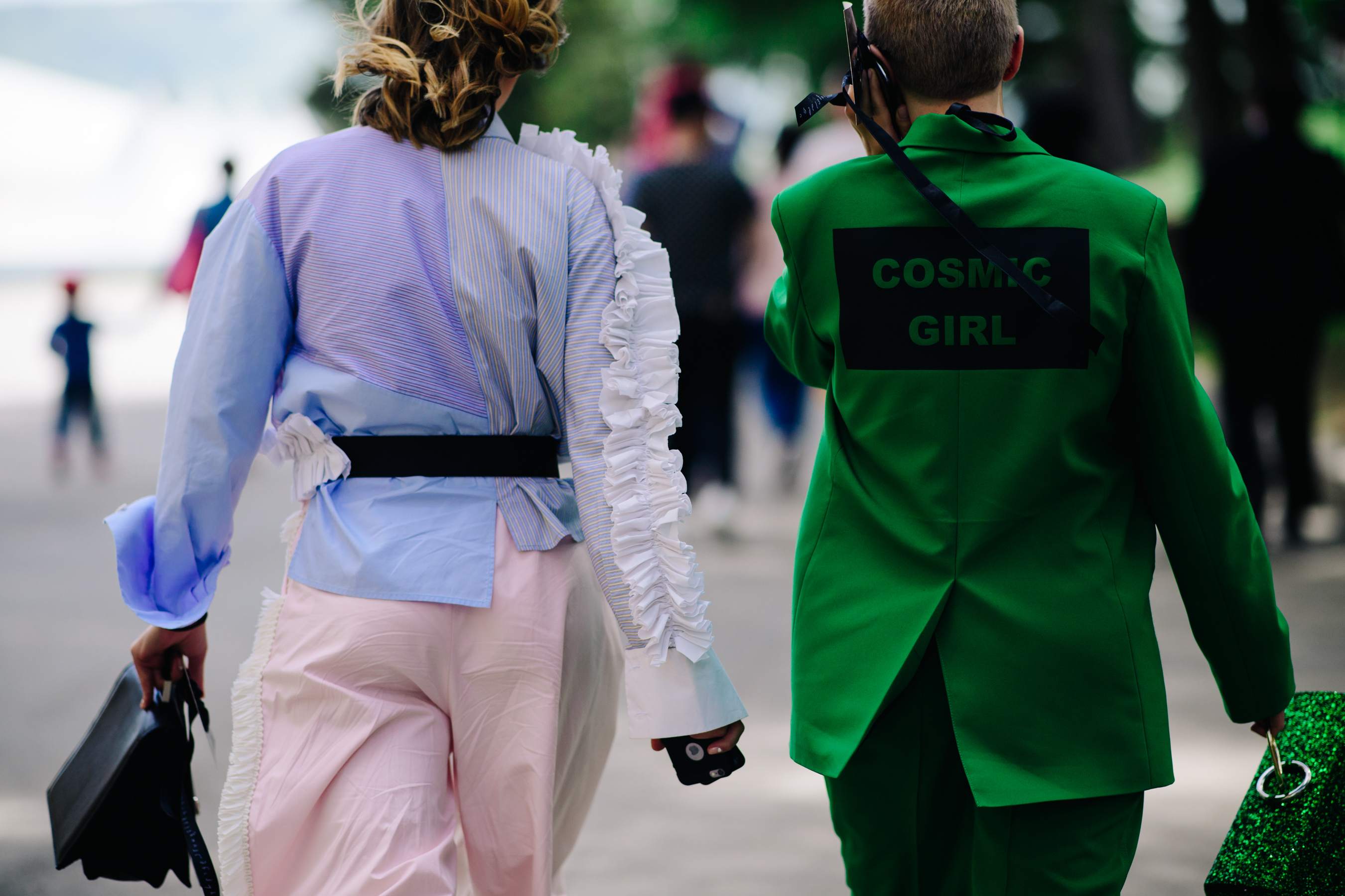 Sisters wearing eccentric outlooks