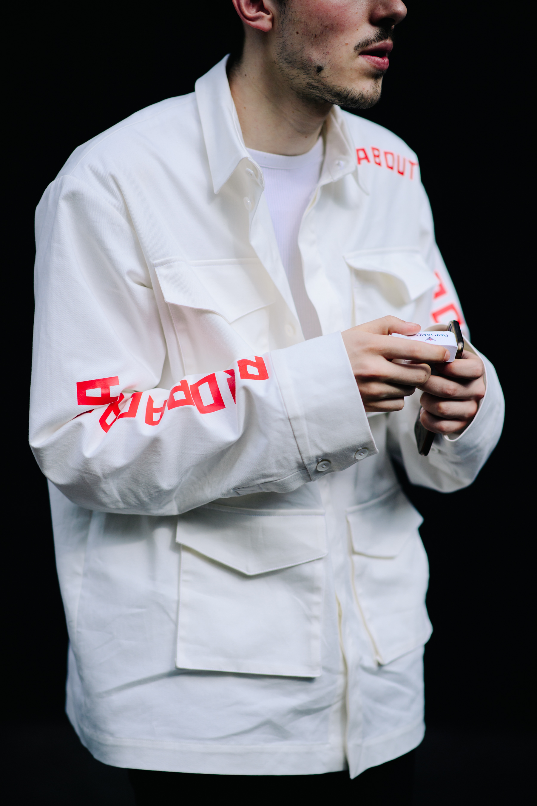 Boy wearing a shirt with pockets