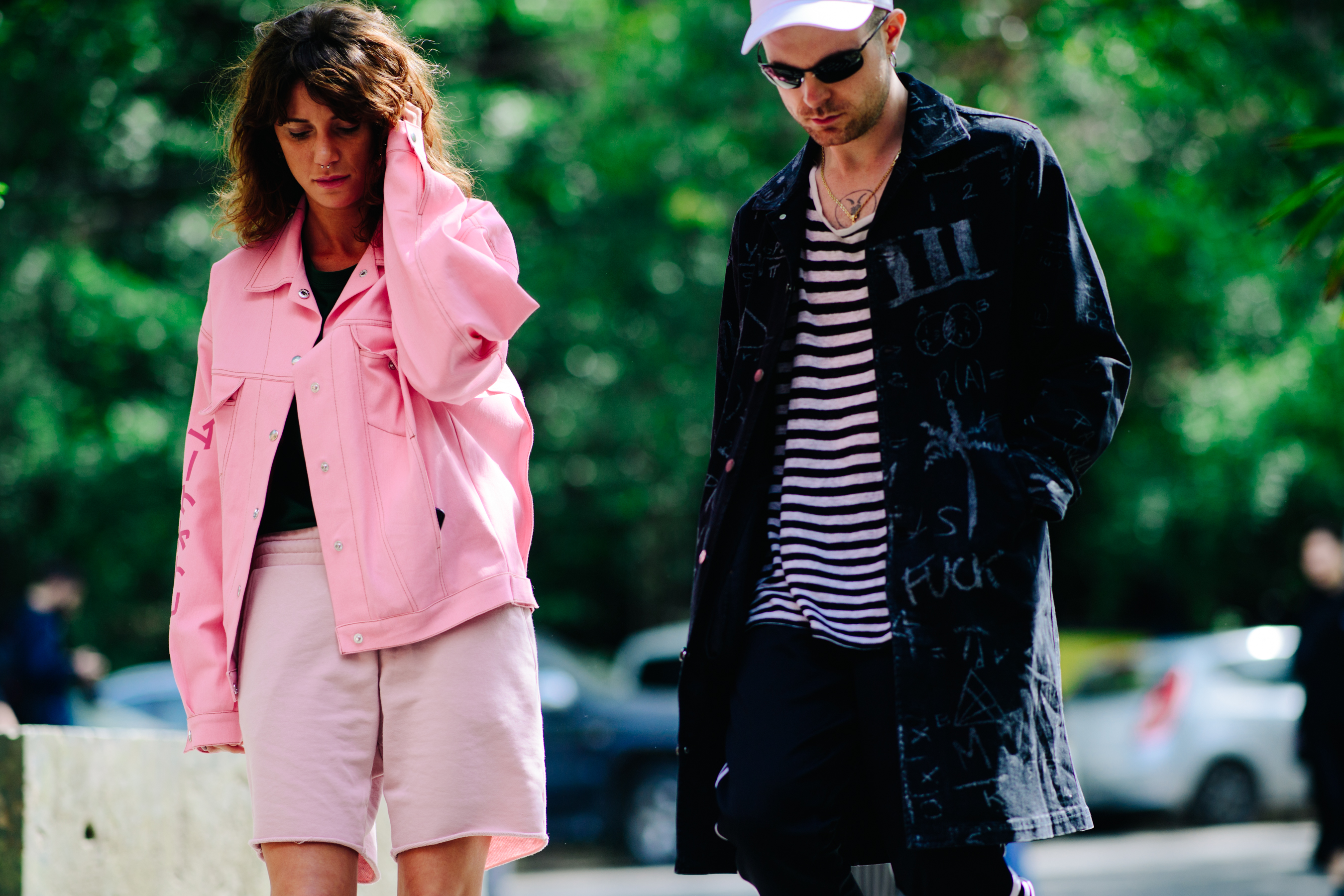 Woman and Man wearing contrasting looks