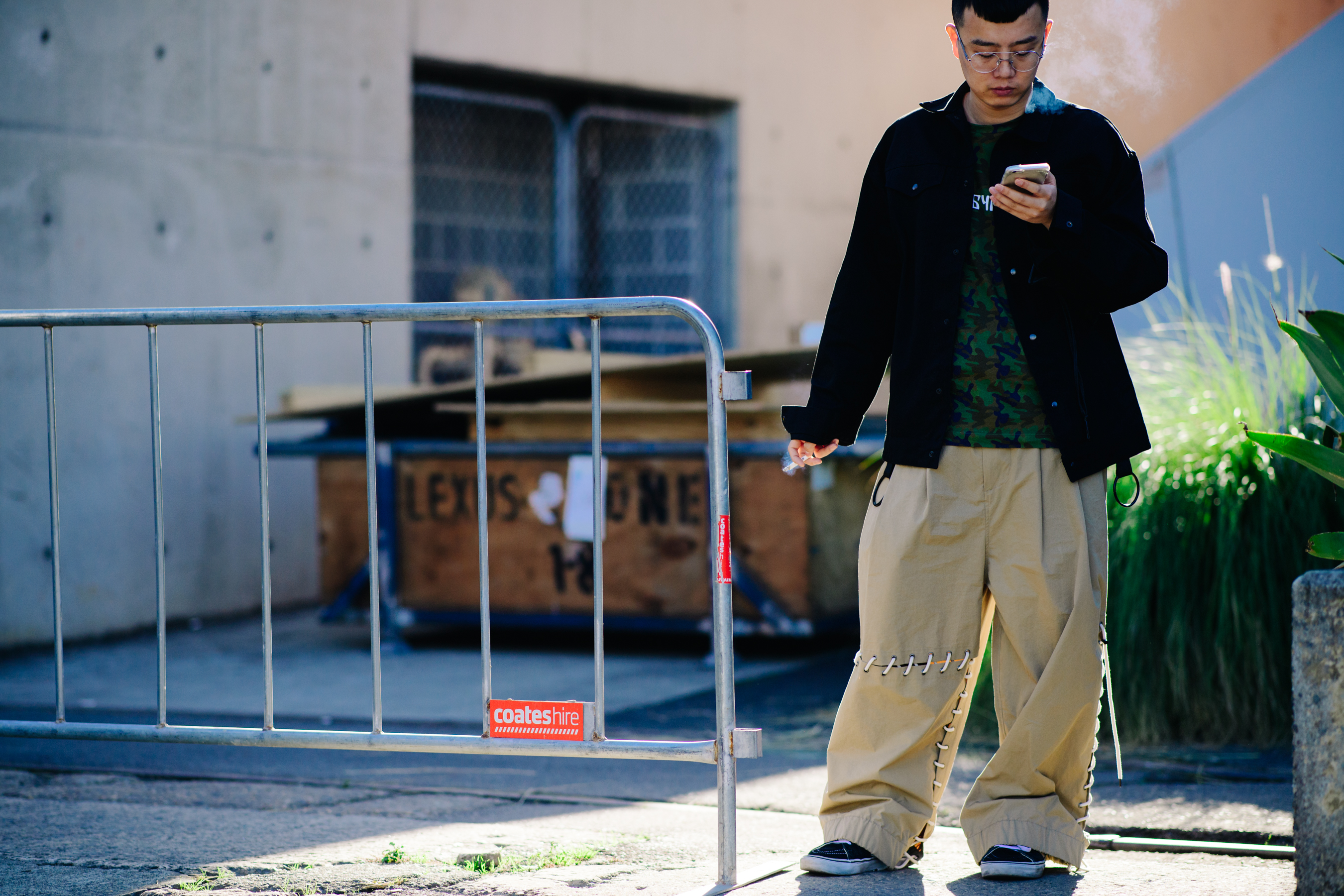 Boy wearing a Gosha Rubchinskiy t-shirt