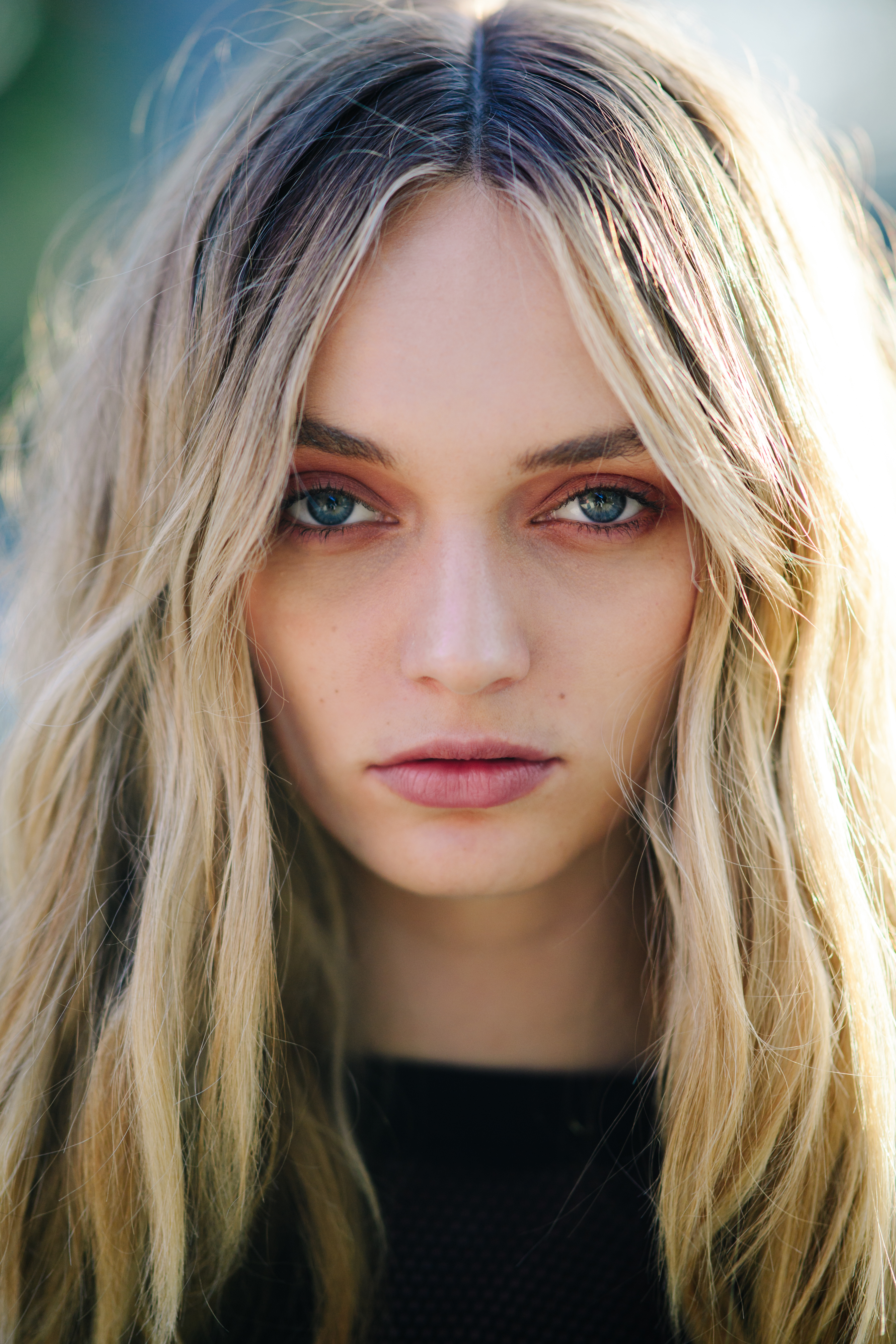 Portrait of a blond Australian model