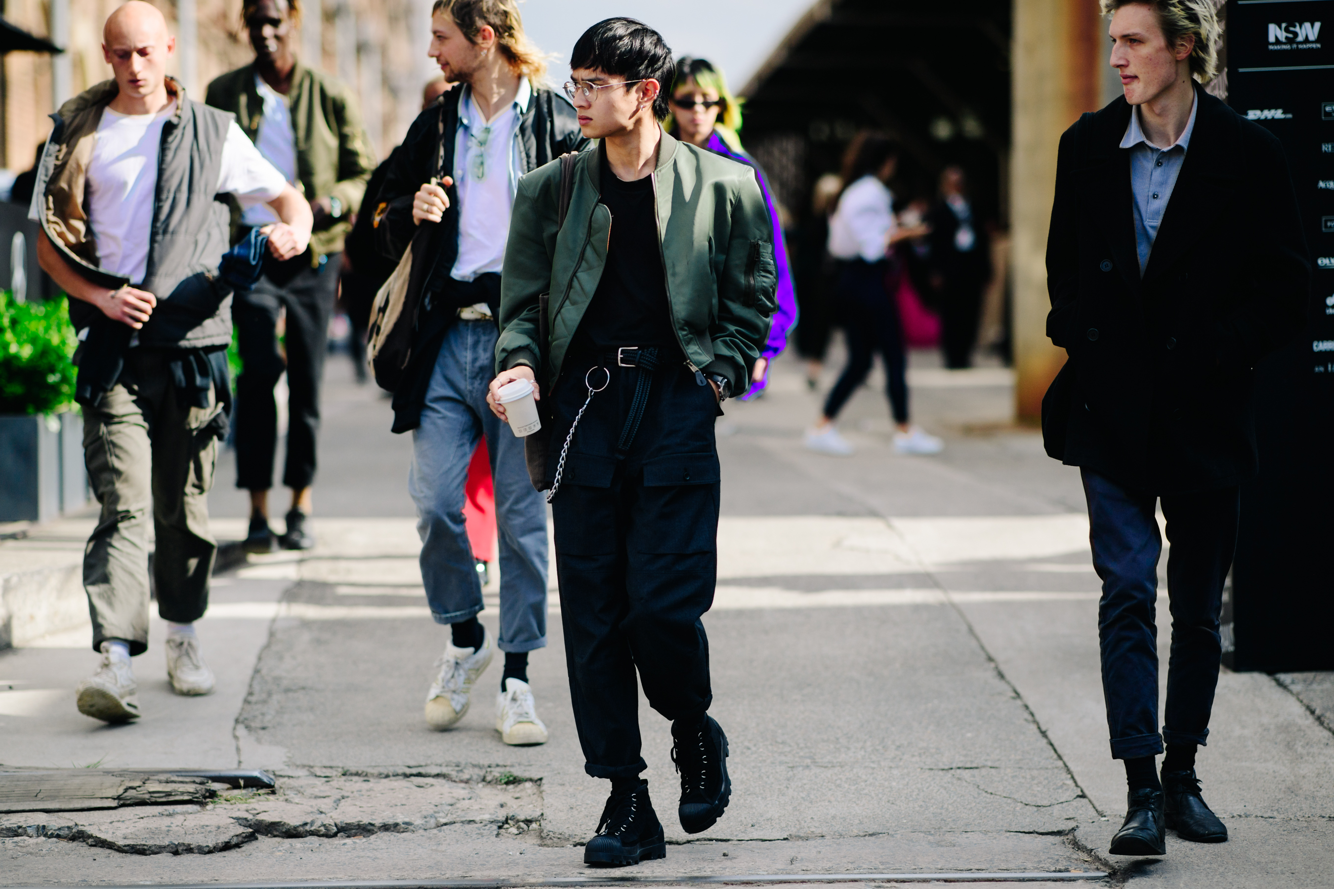 Australian male models walking on the street