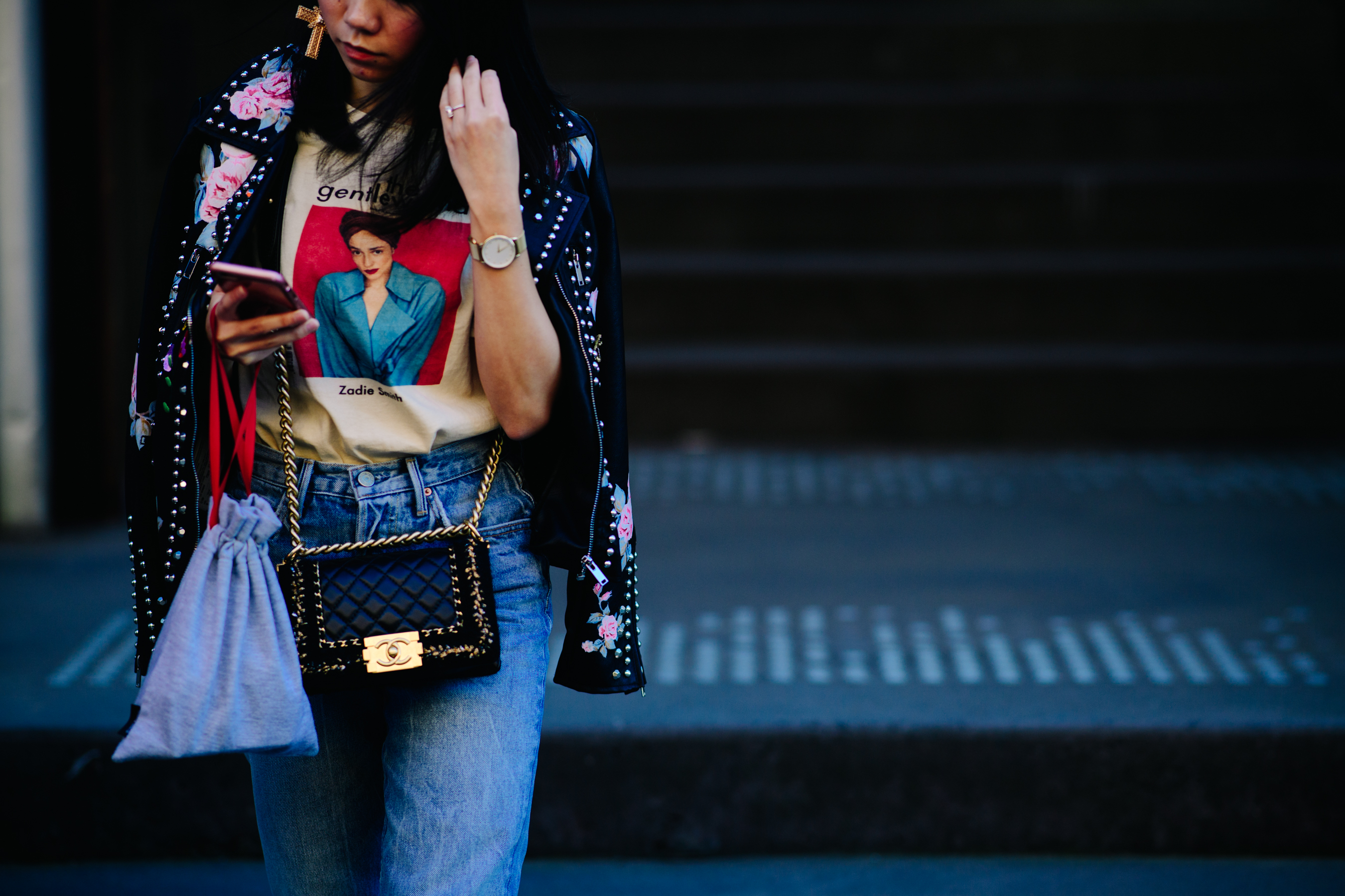 Girl carrying a Chanel bag