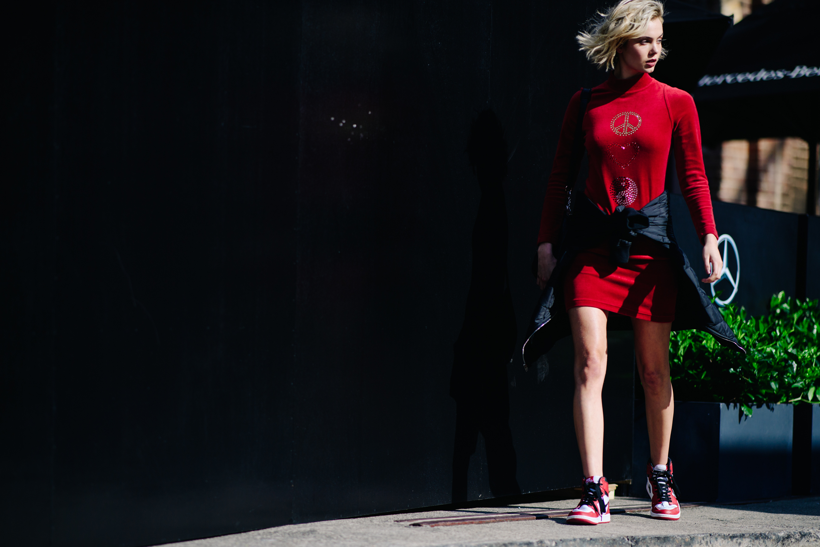 Australian female model wearing Nikes