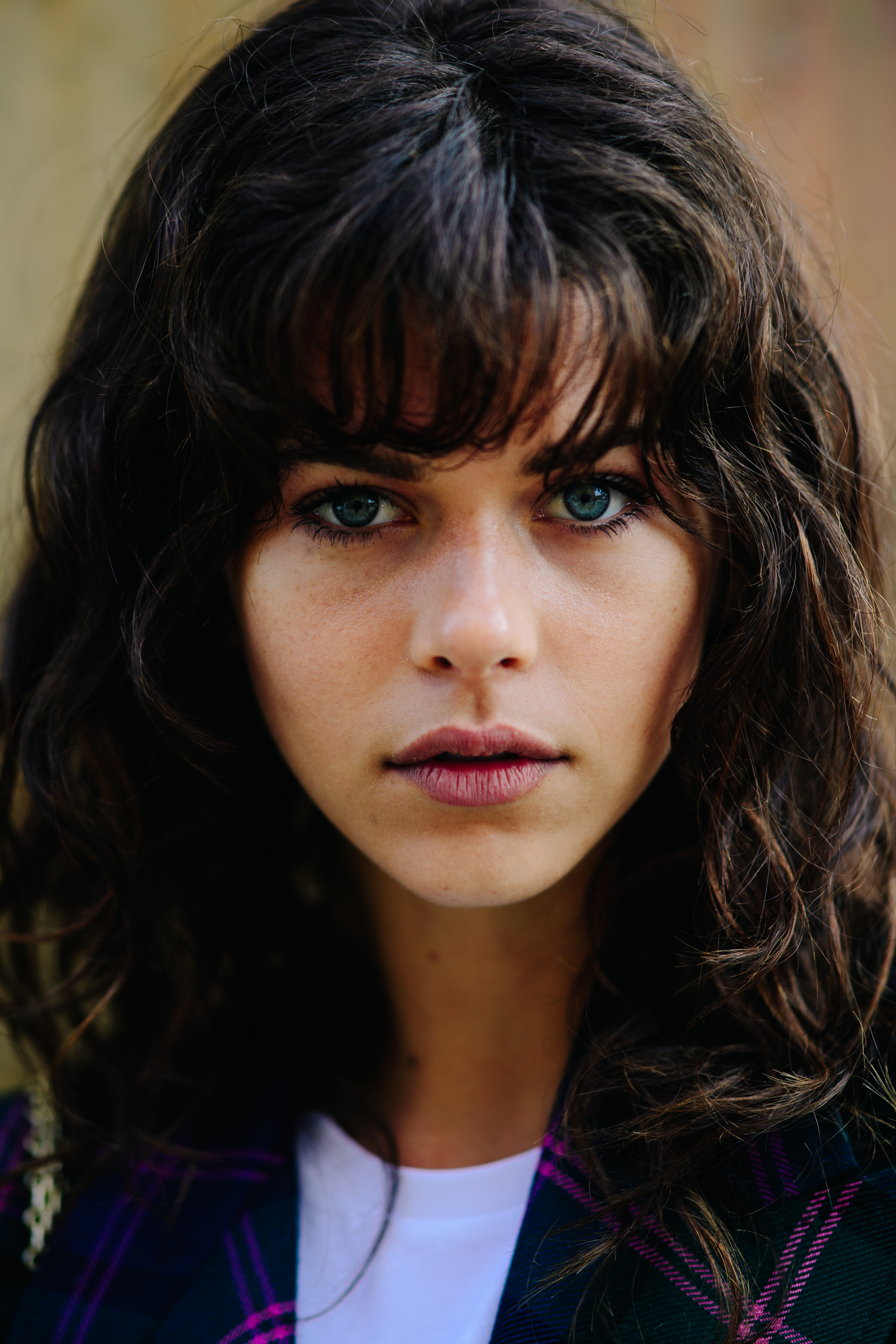 Portrait of a green eyed girl