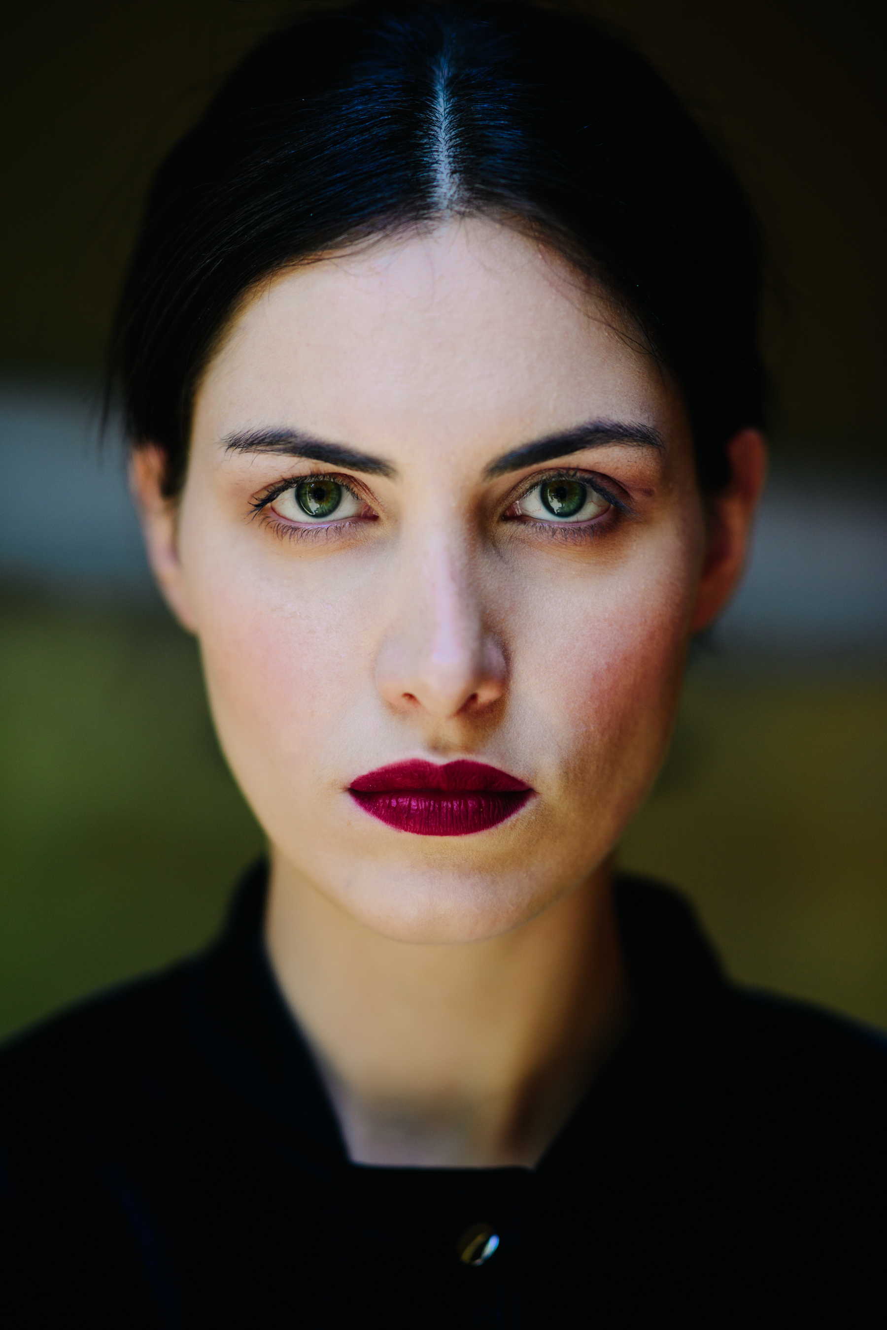 Georgian female model with dark hair