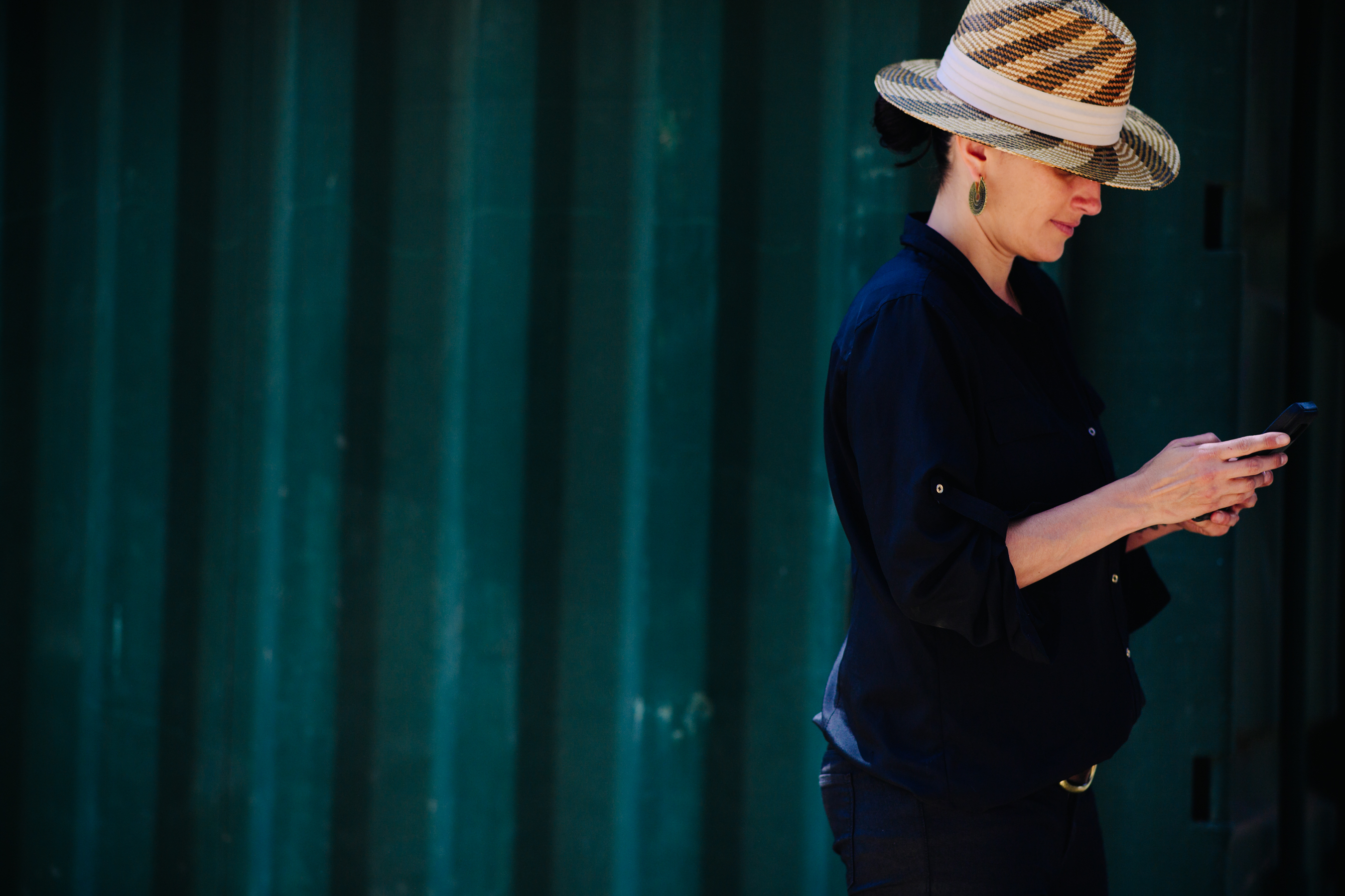 Woman wearing hat