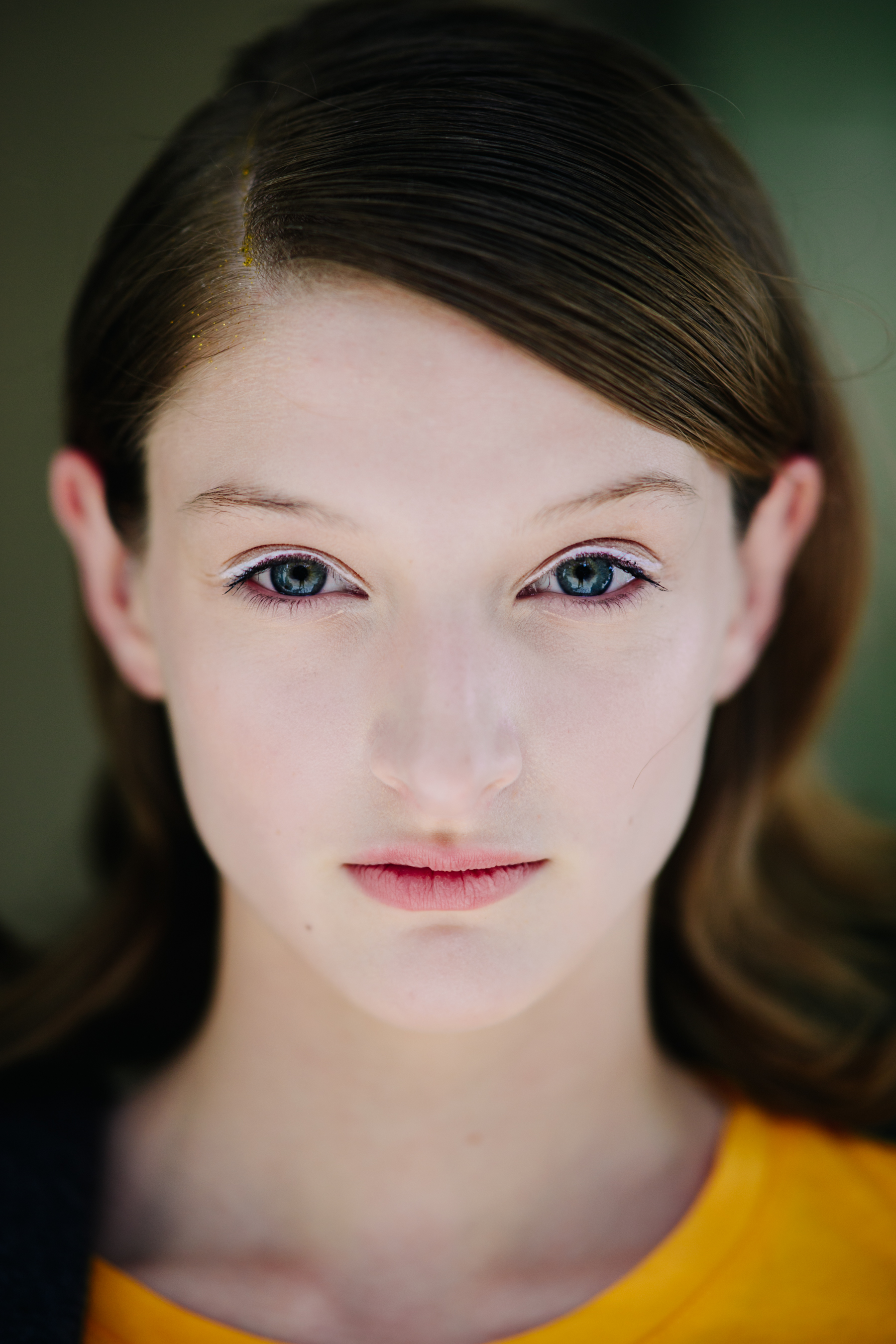 Portrait of a girl wearing yellow