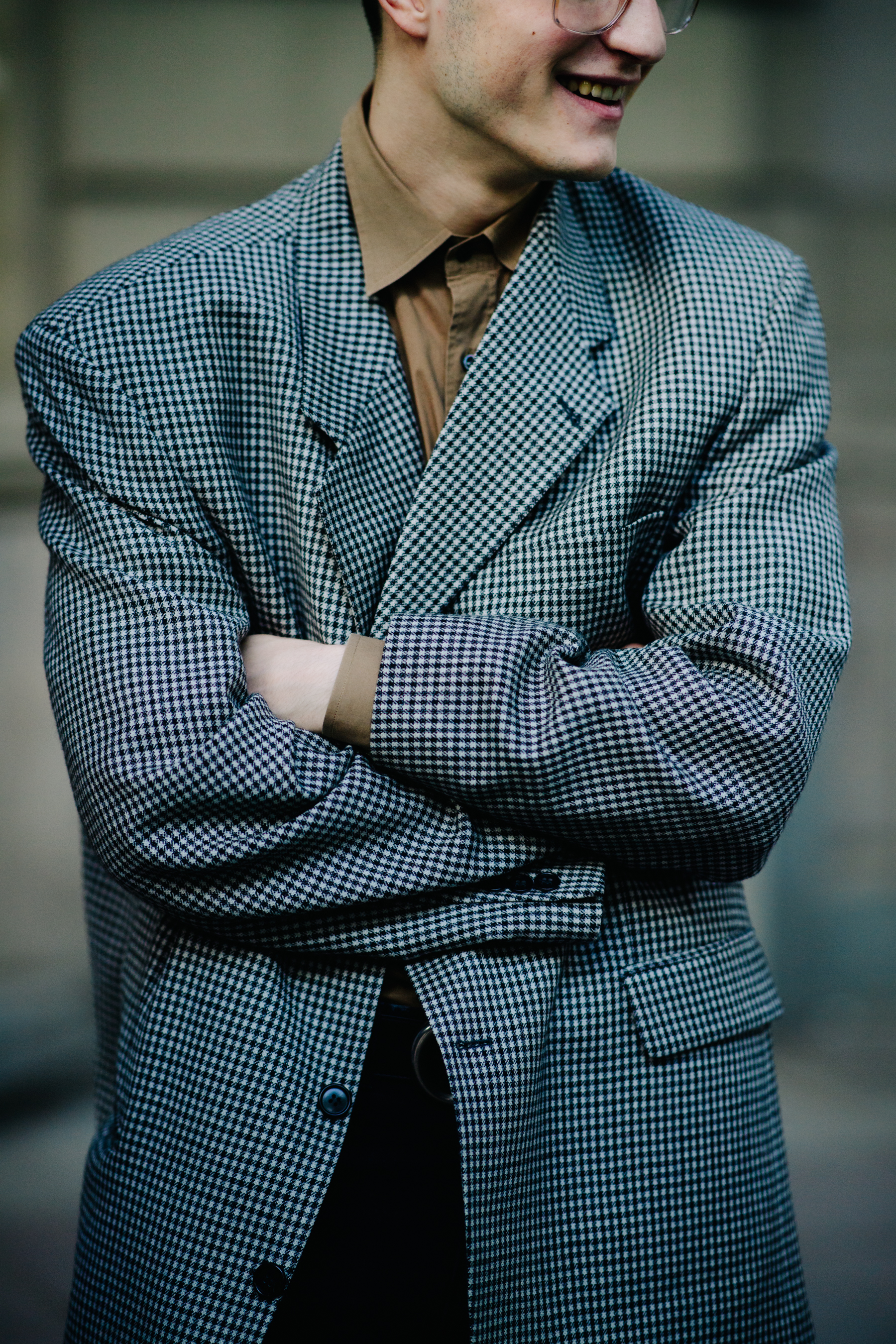 Man wearing oversized blazer