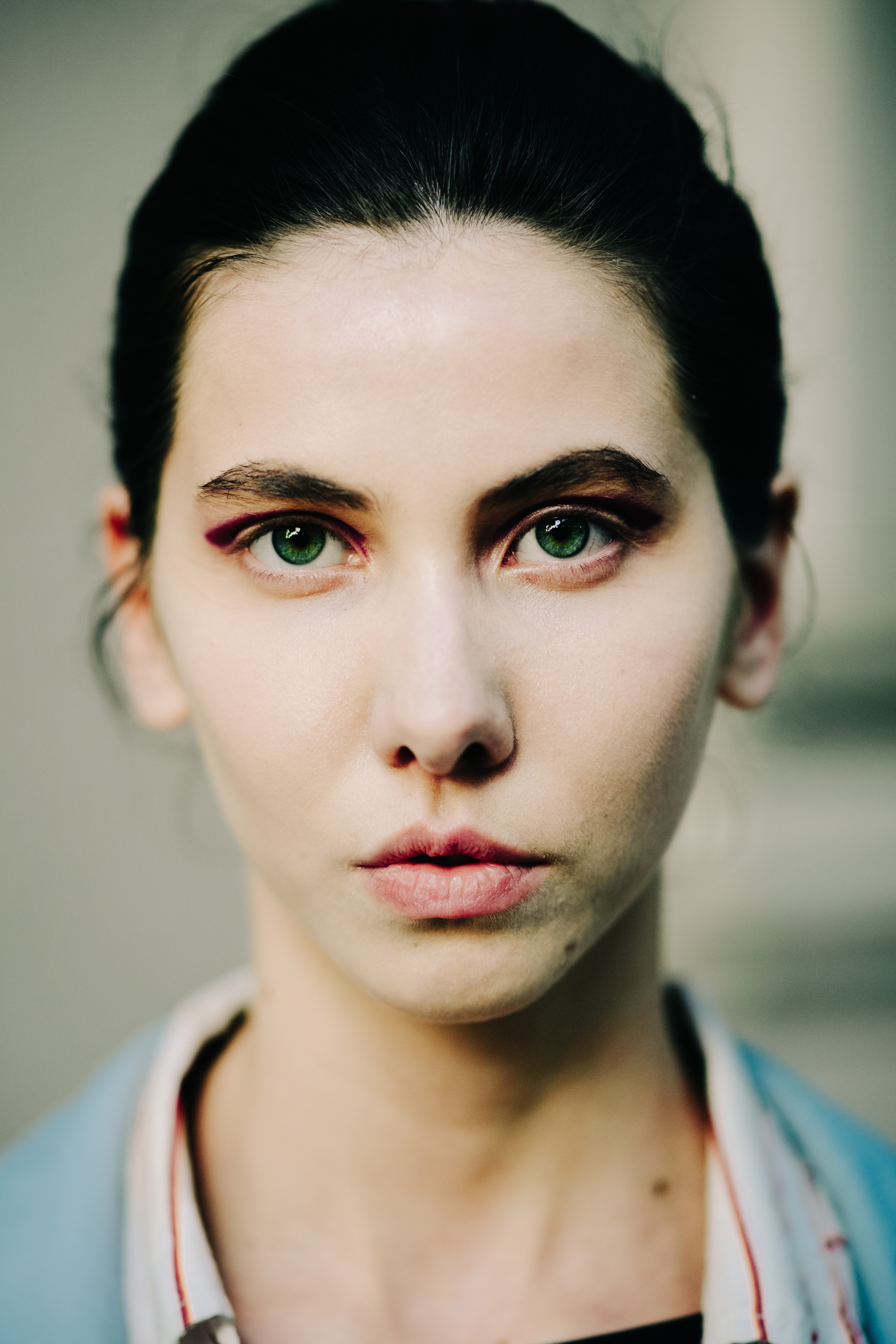 Portrait of a model after a show