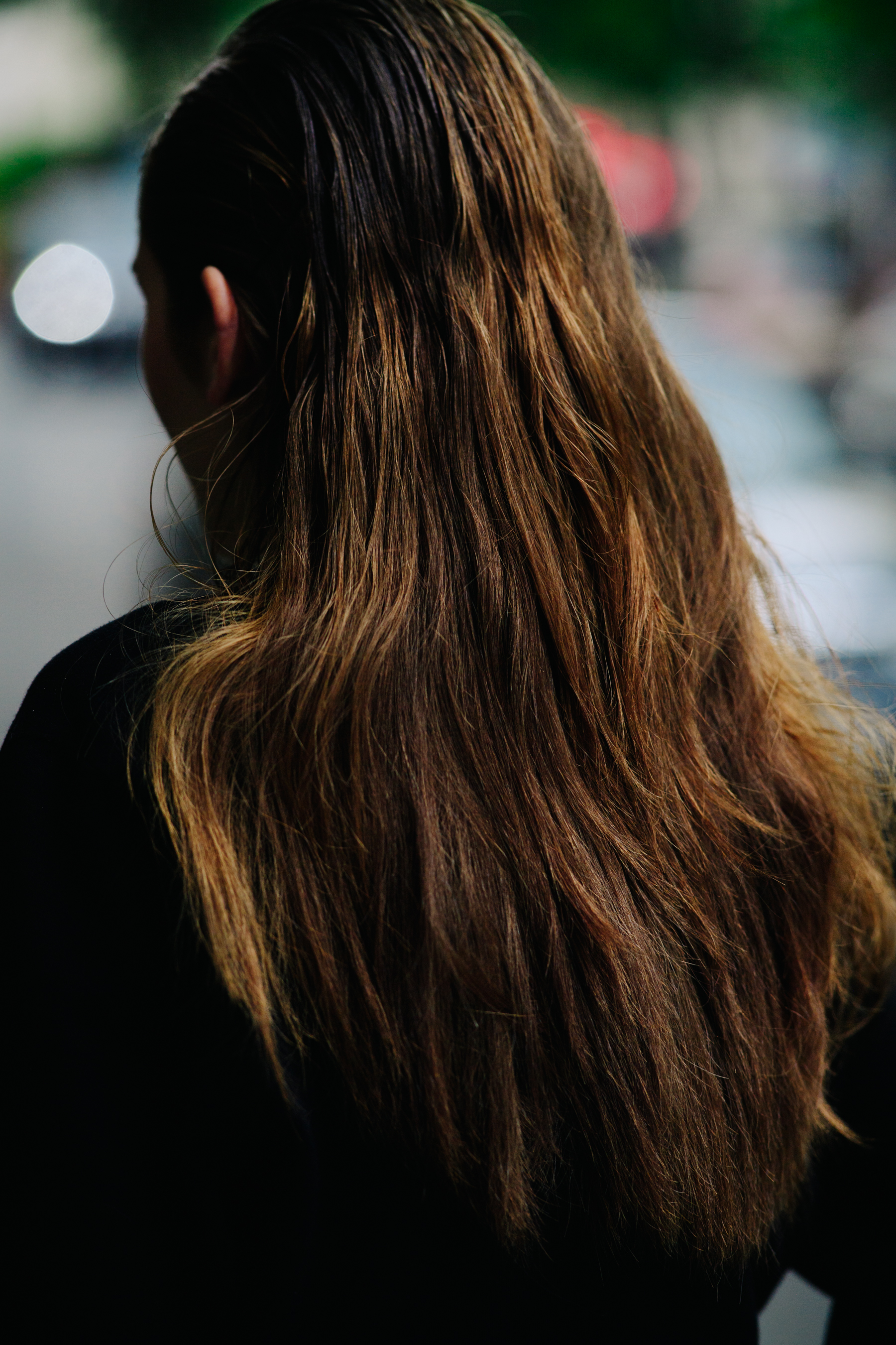 Girl with long brown hair