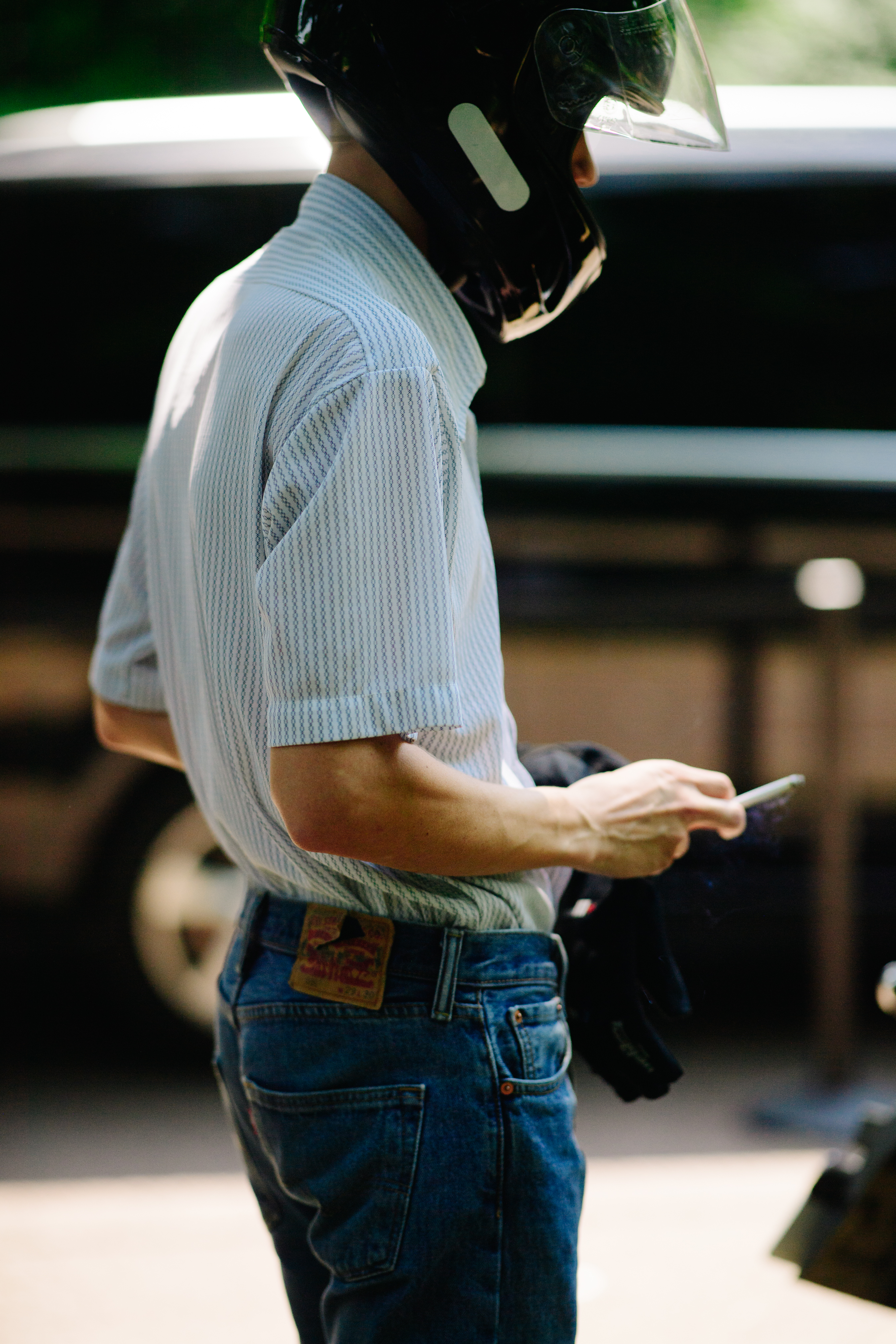 Man wearing Levi's jeans after Balenciaga