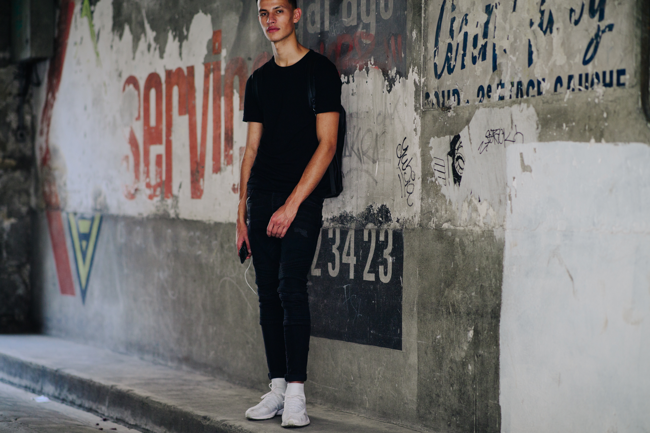 Young male model wearing Adidas