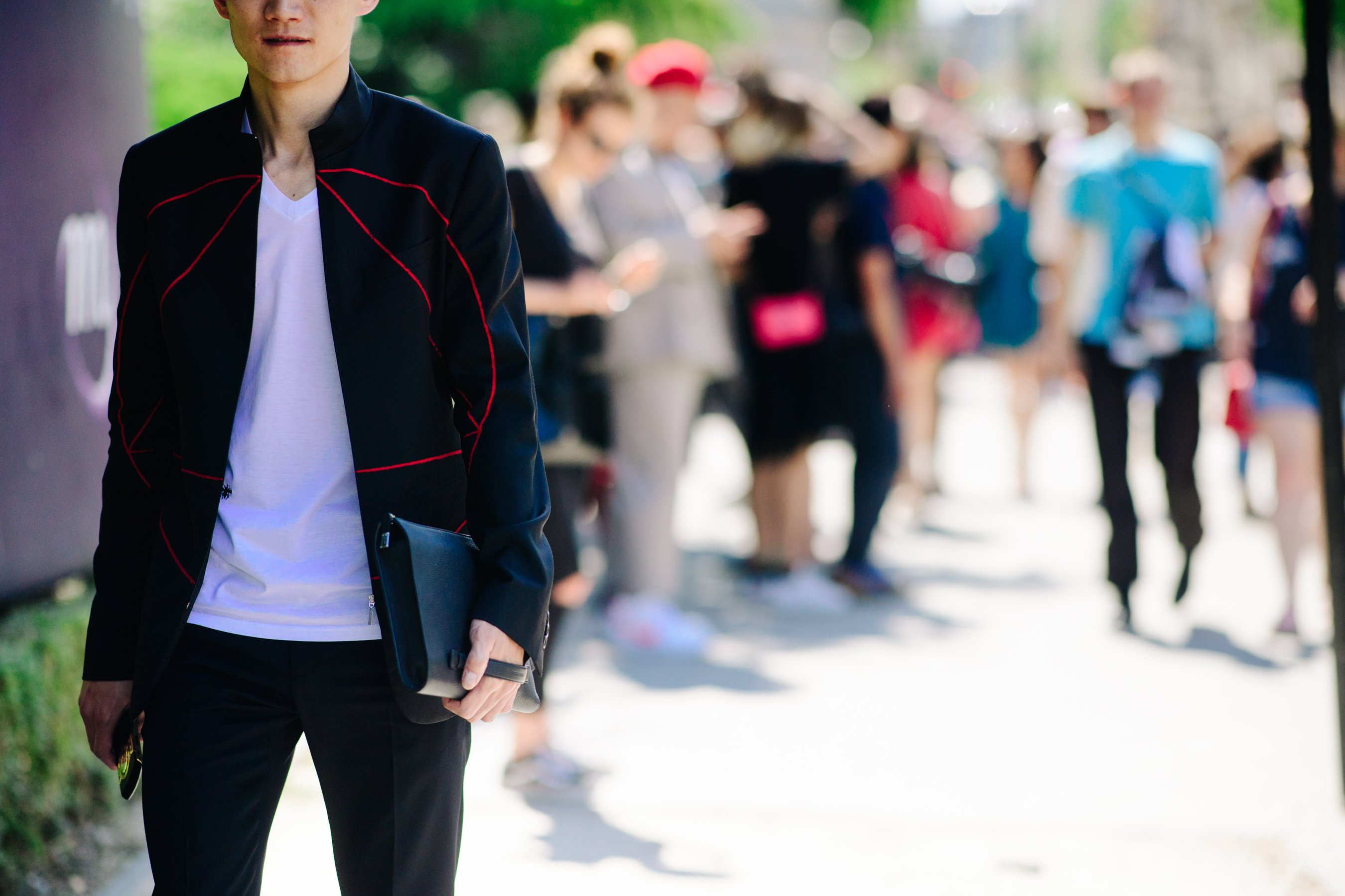 Man wearing a black jacket