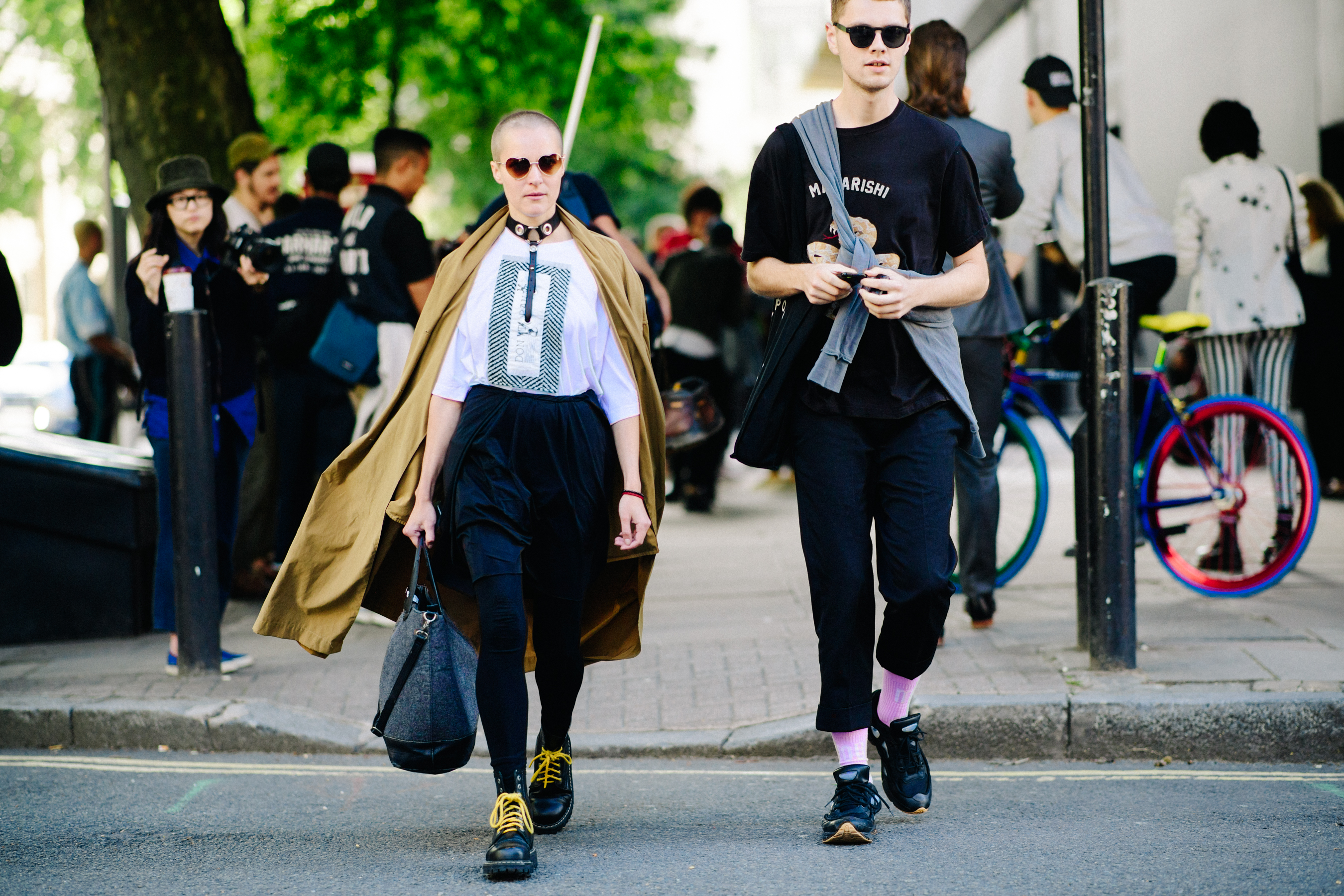 Boy wearing Maharishi after E.Tautz show