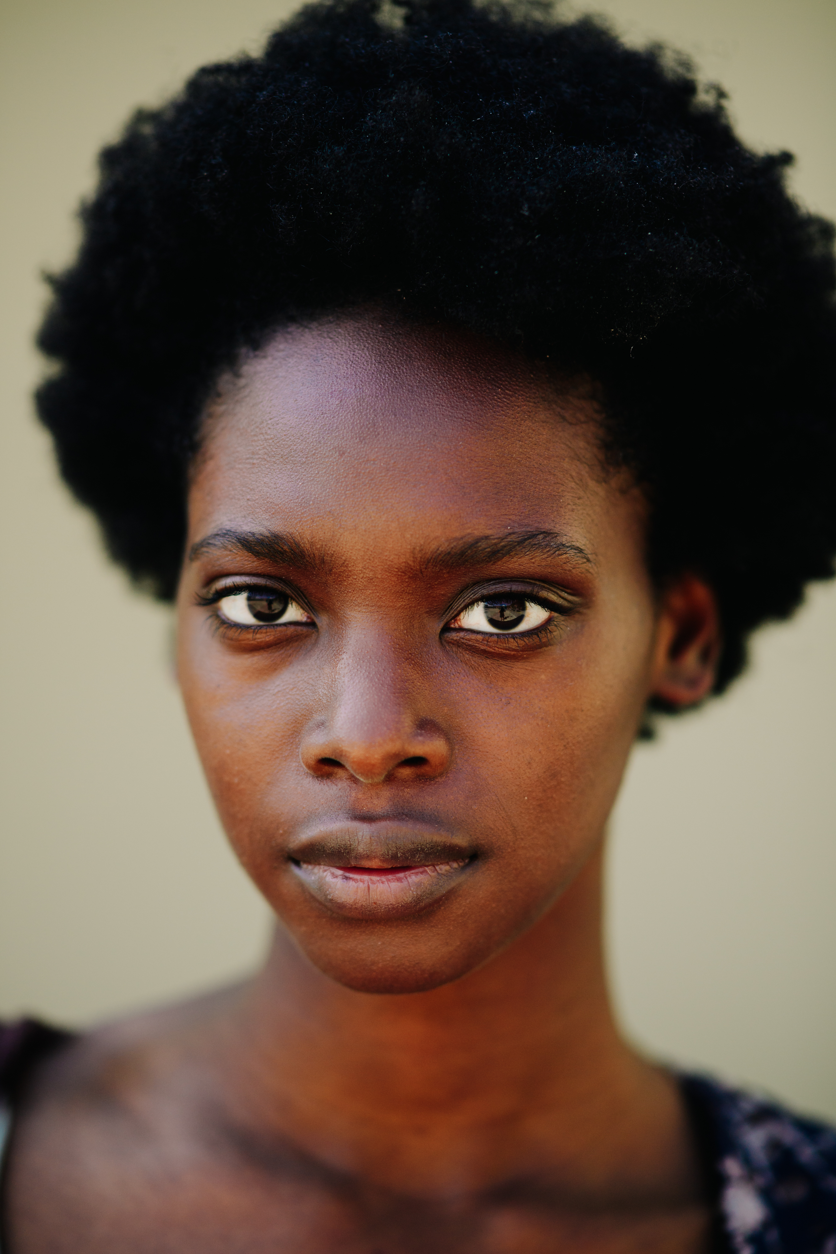 Portrait of a model after a show