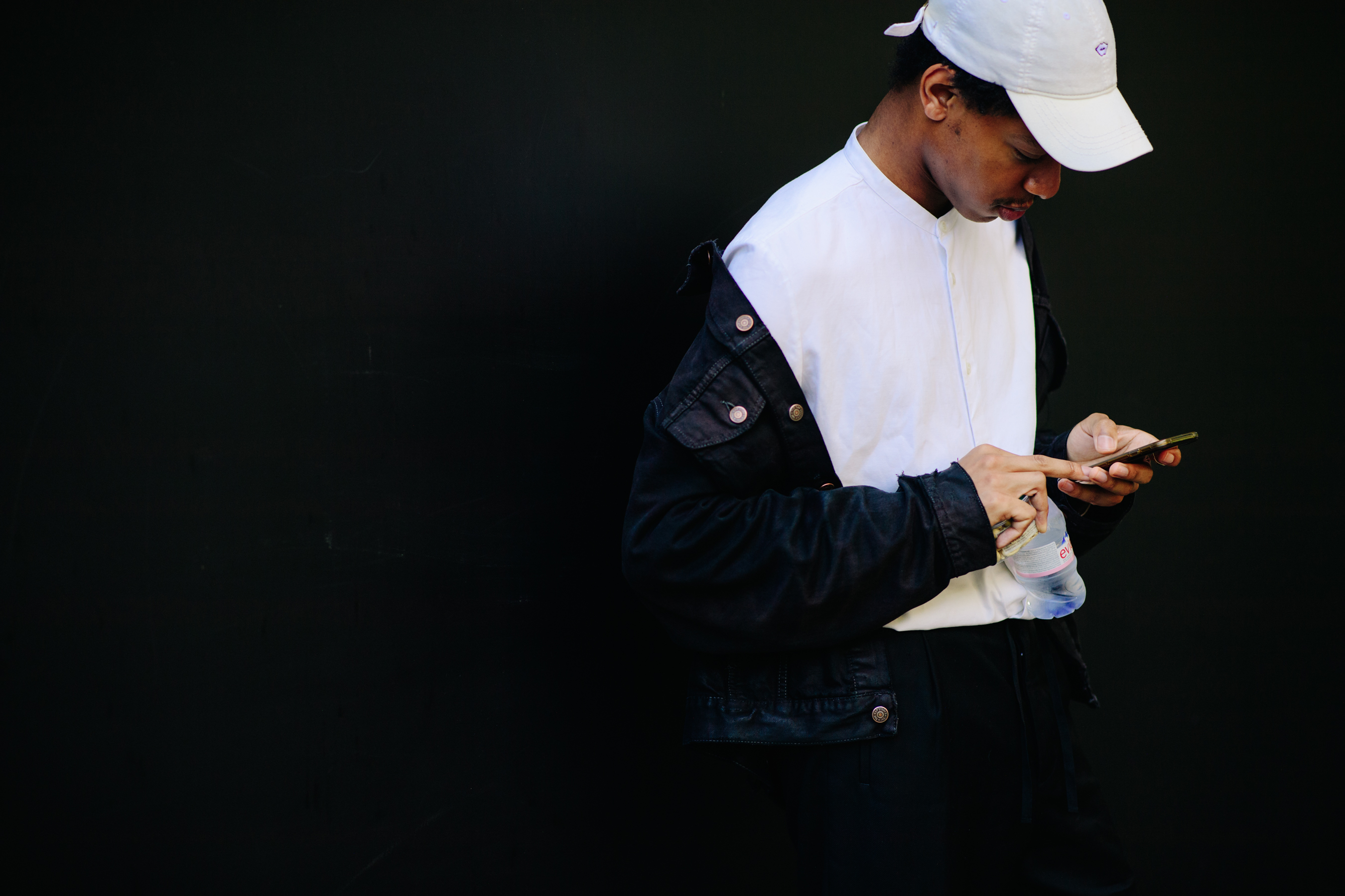 Boy with an iPhone after a show
