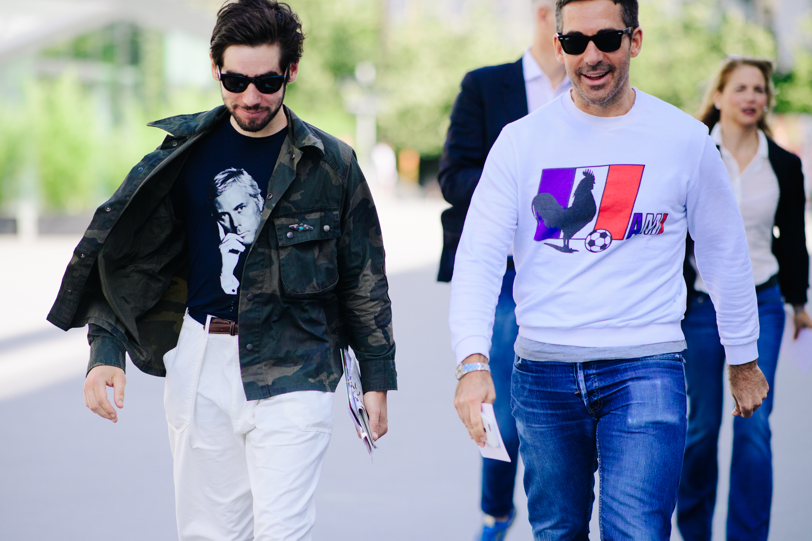 Editor walking after a fashion show