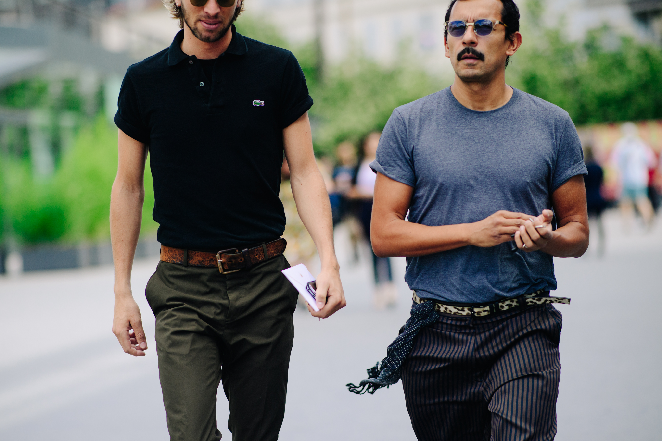 Haider Ackermann walking on the street