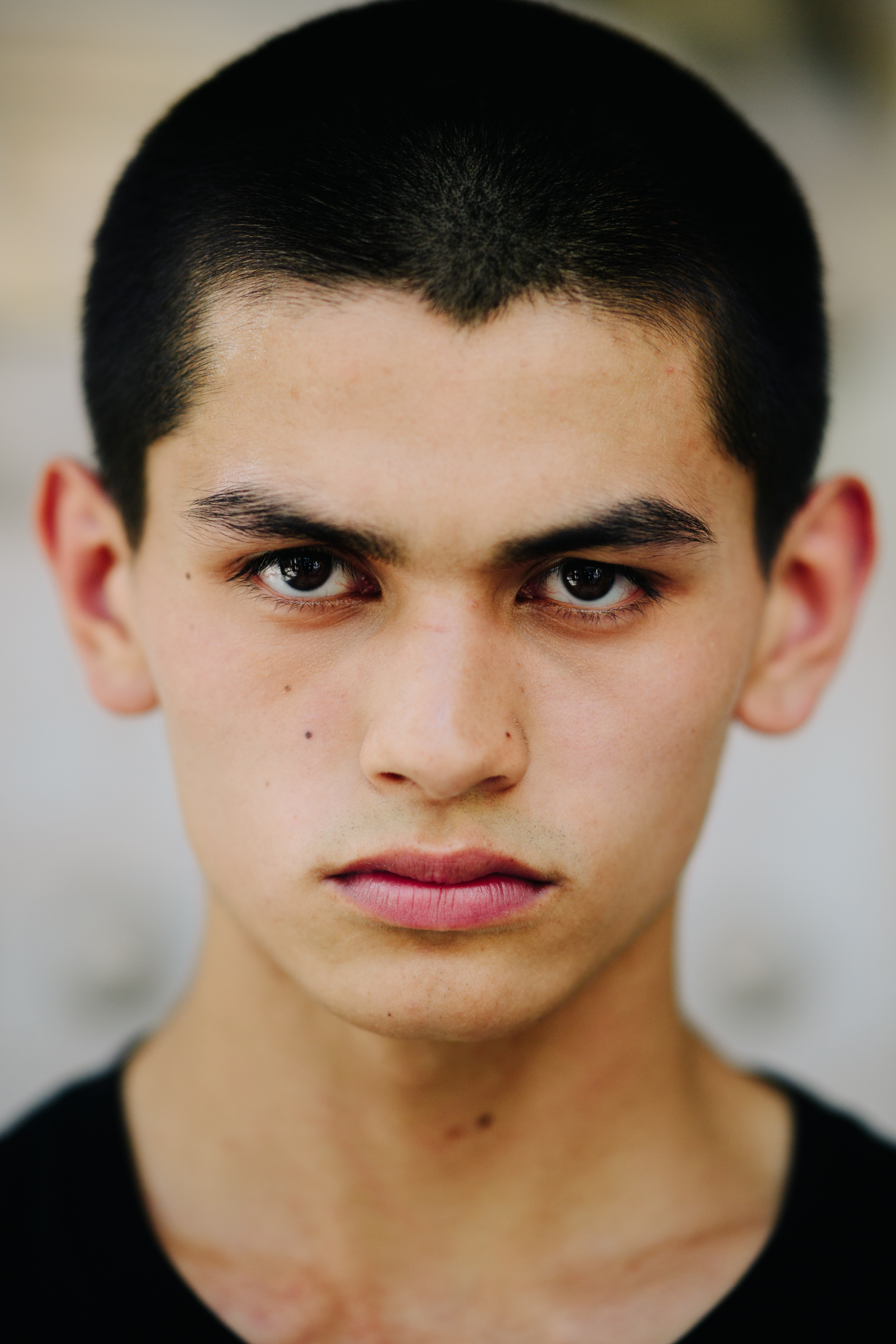 Portrait of a young male model