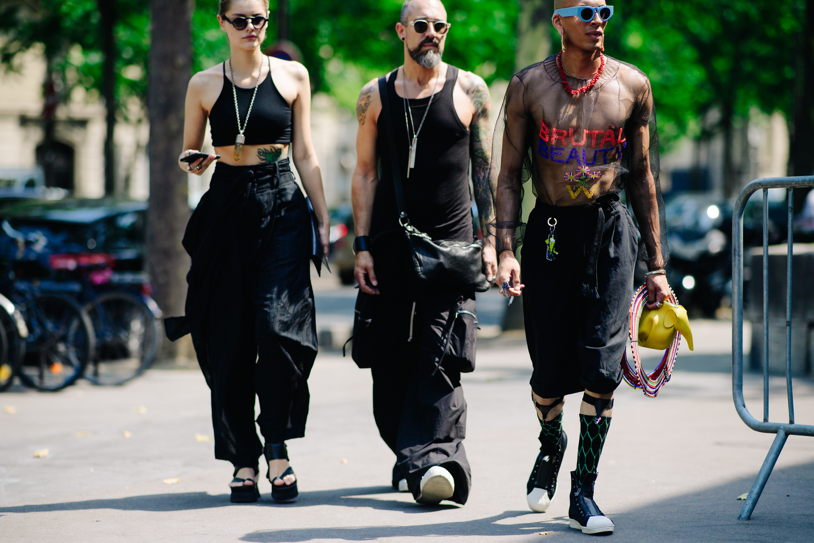 People wearing Rick Owens garments