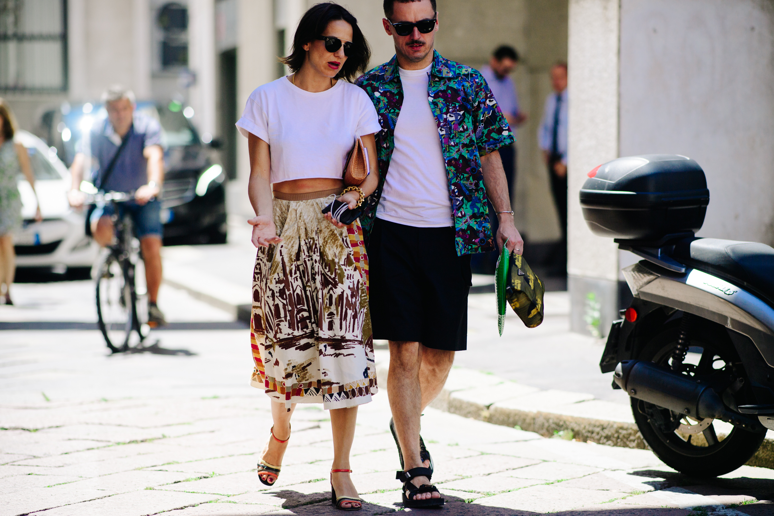 Young couple wearing matching outfits