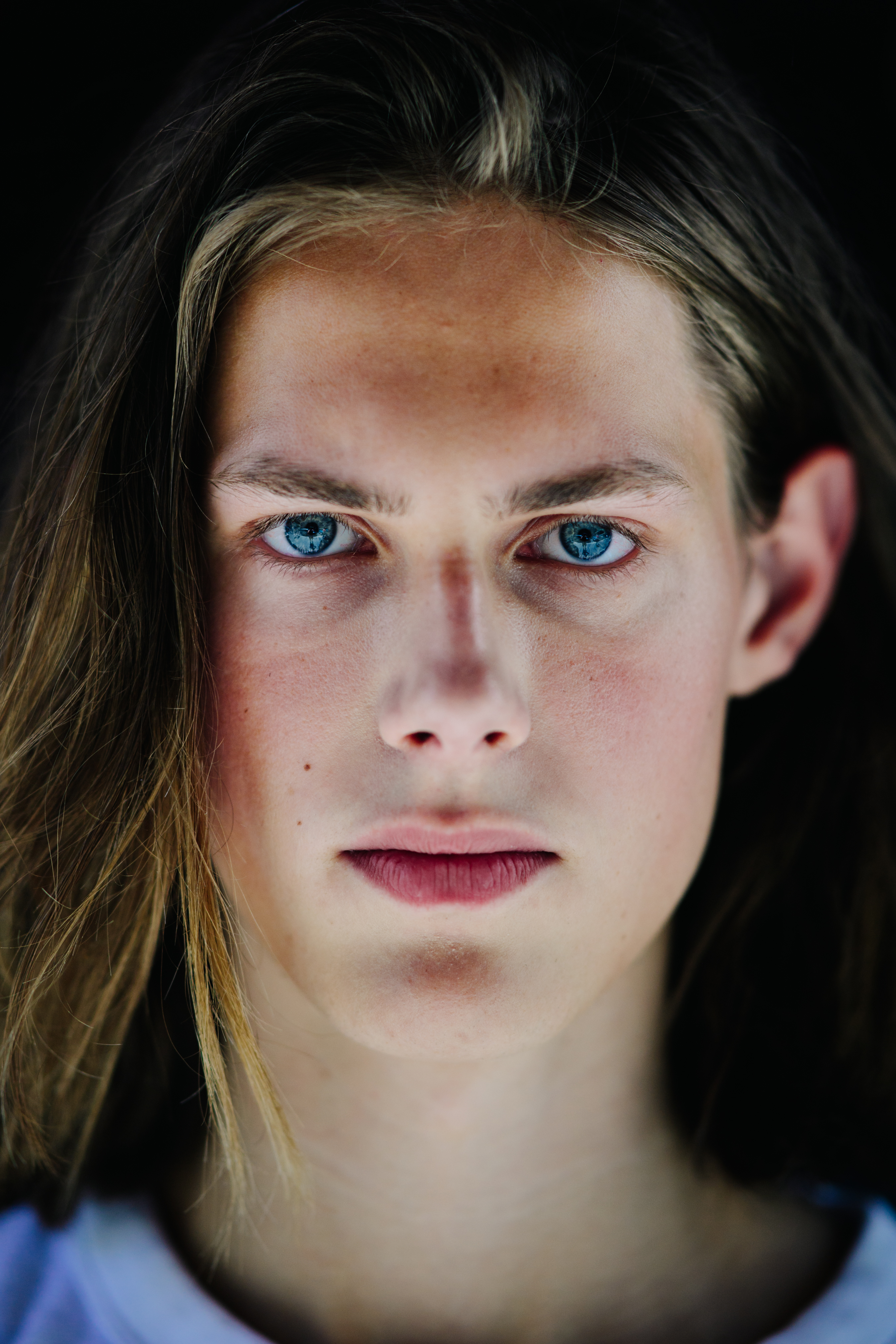 Portrait of a young male model